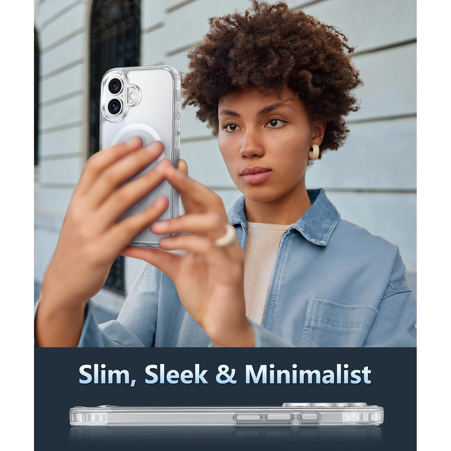 Funda Transparente FNTCASE para iPhone 16 - Grado Militar