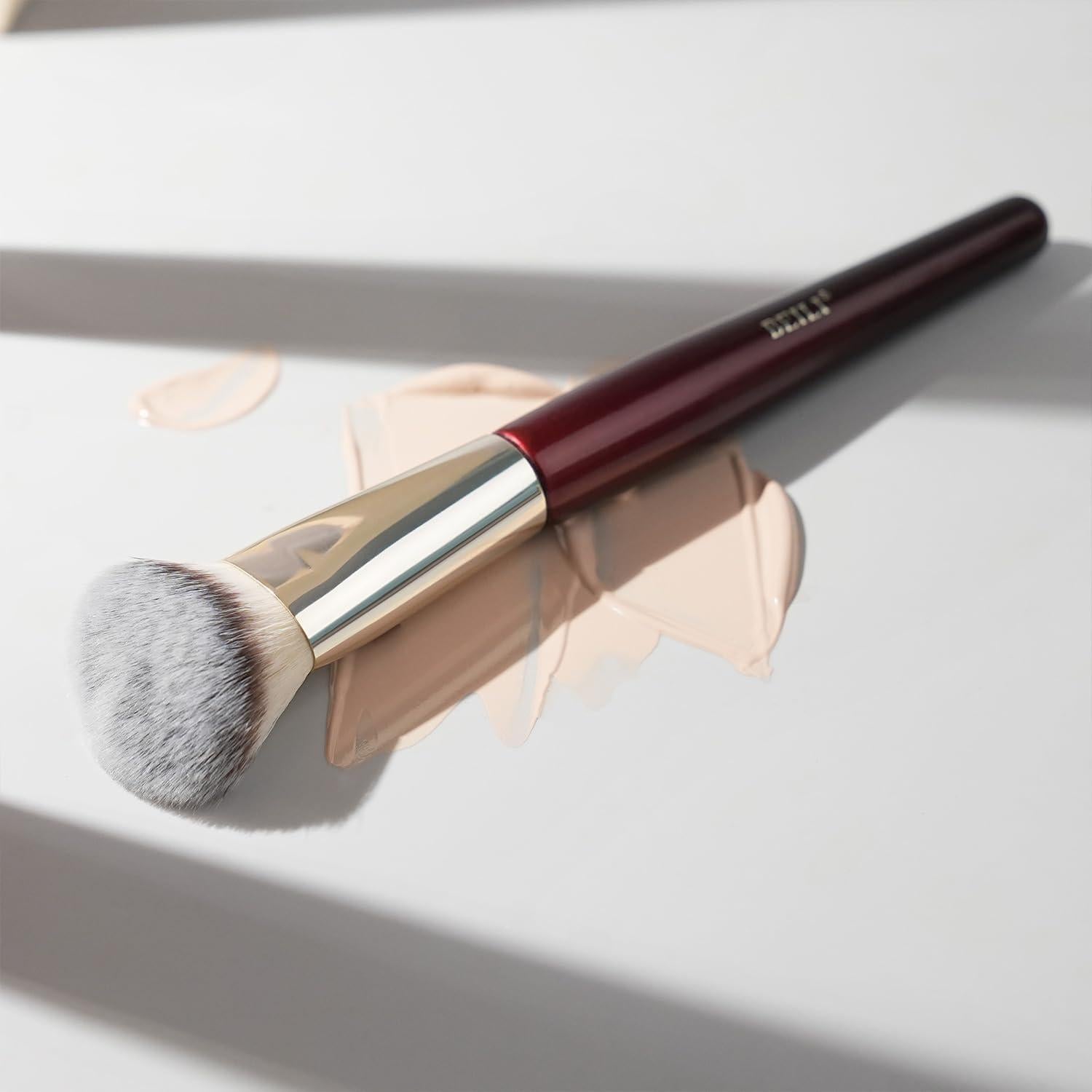 Conjunto de Brochas de Maquillaje BEILI 15Pcs Rojo