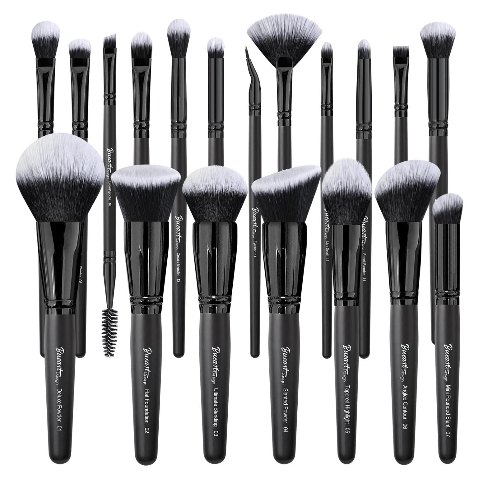 Conjunto de Pinceles de Maquillaje Bueart 19 Piezas Ultra Suave