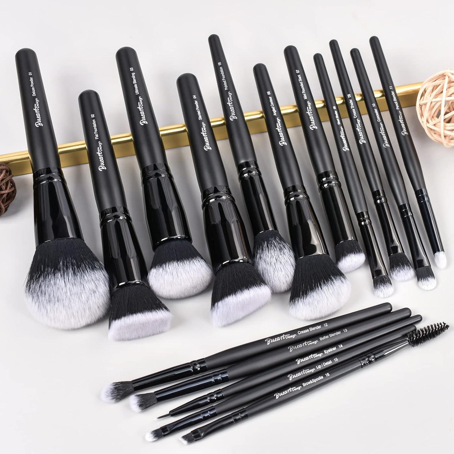 Conjunto de Pinceles de Maquillaje Bueart 19 Piezas Ultra Suave