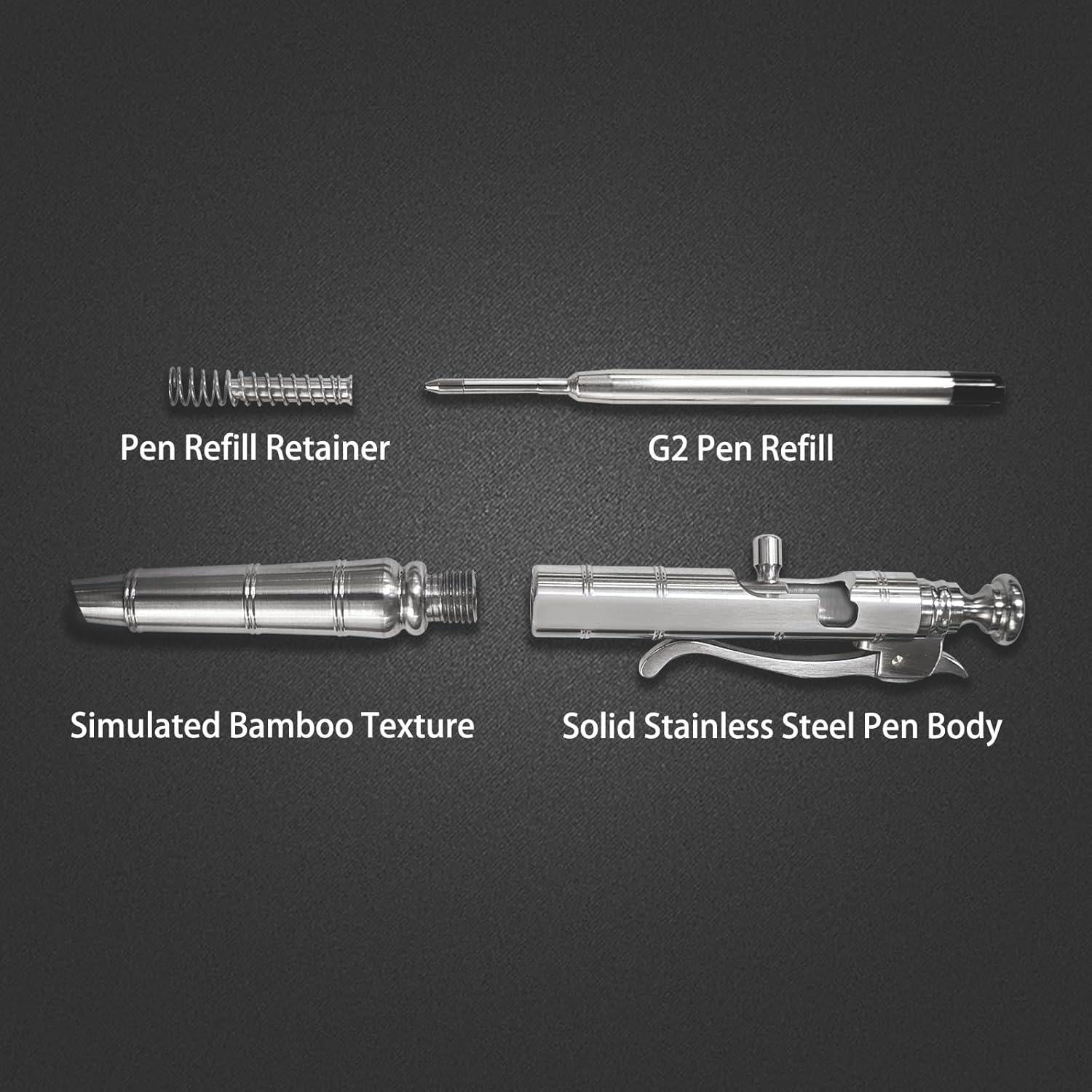 Bolígrafo Dr. Metalleung Retráctil Acero Inoxidable 14.22 cm
