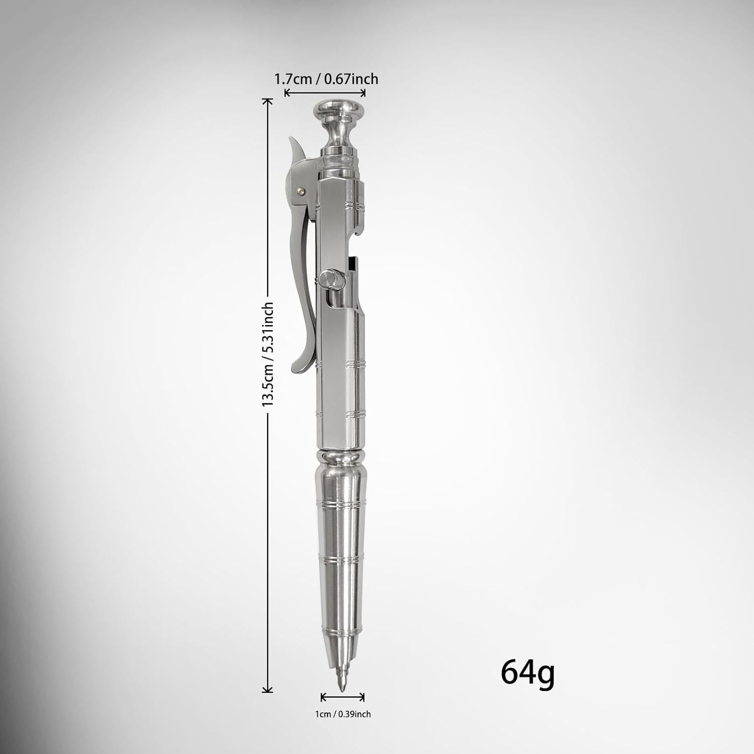 Bolígrafo Dr. Metalleung Retráctil Acero Inoxidable 14.22 cm