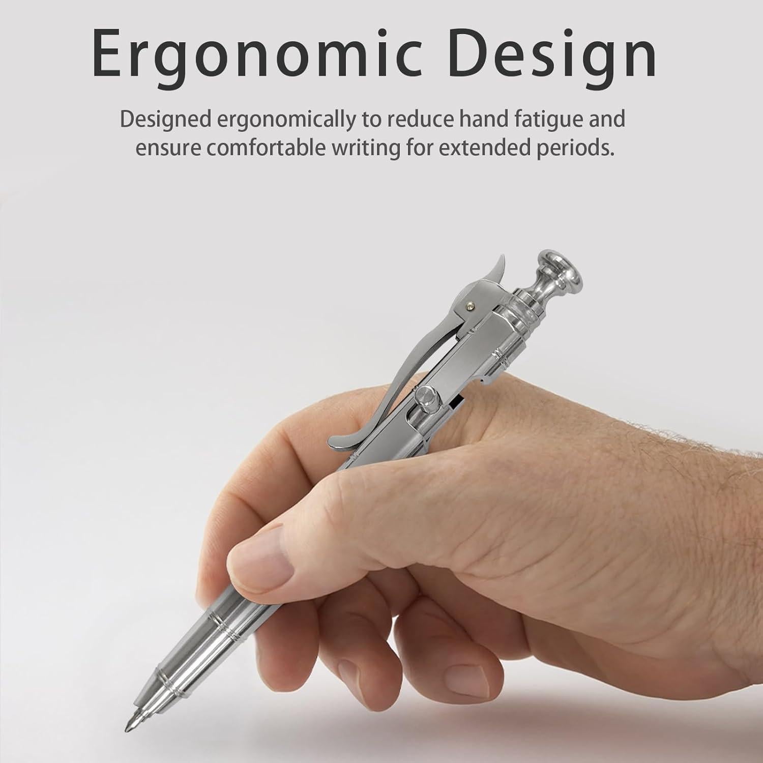 Bolígrafo Dr. Metalleung Retráctil Acero Inoxidable 14.22 cm