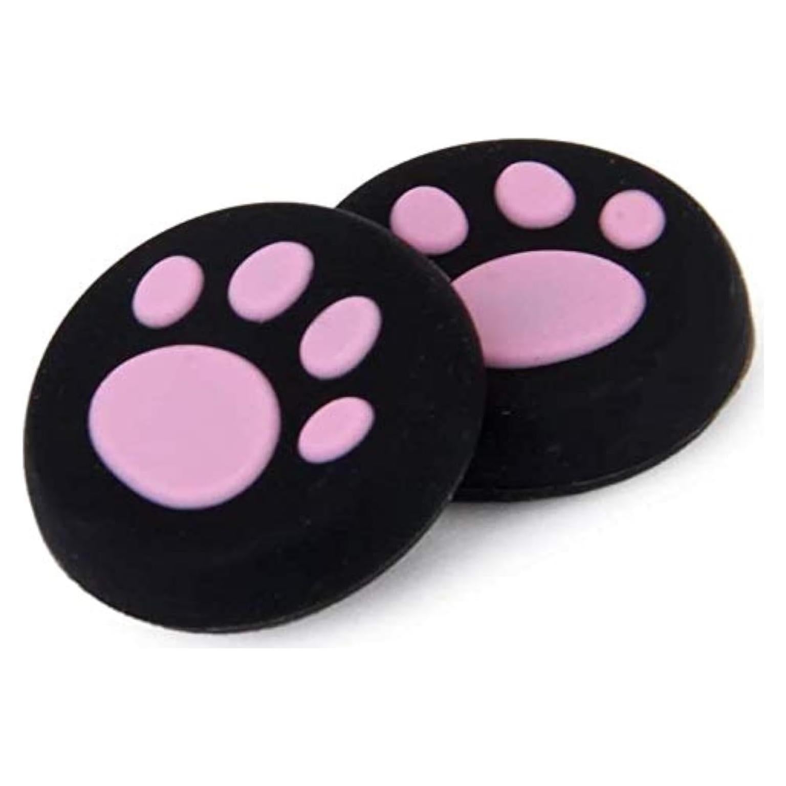 2PCS Analog Stick Thumb Stick Grips Thumbsticks Joystick Cap for PS5 PS4 Slim Pro PS3 Xbox one Xbox 360 PS2 Xbox one X S Elite DualShock 4 Switch Pro Wii U Controller Pink Paw