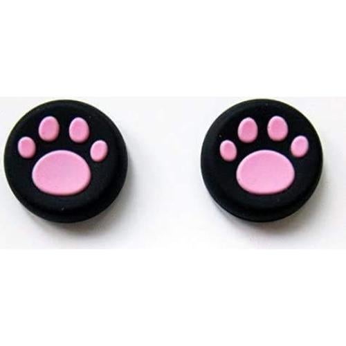 2PCS Analog Stick Thumb Stick Grips Thumbsticks Joystick Cap for PS5 PS4 Slim Pro PS3 Xbox one Xbox 360 PS2 Xbox one X S Elite DualShock 4 Switch Pro Wii U Controller Pink Paw