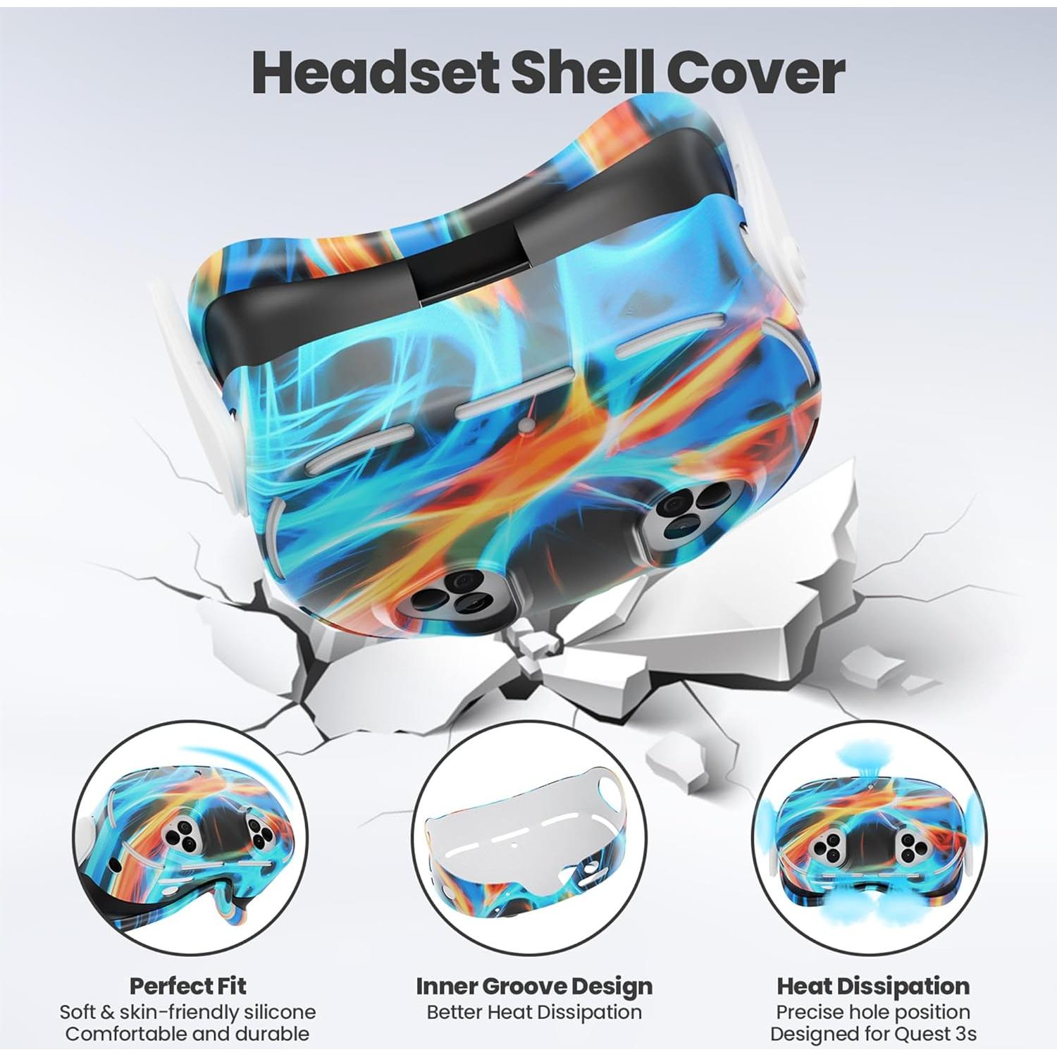 Accesorios Meta Quest 3S KANG YU - Cubiertas de Silicona