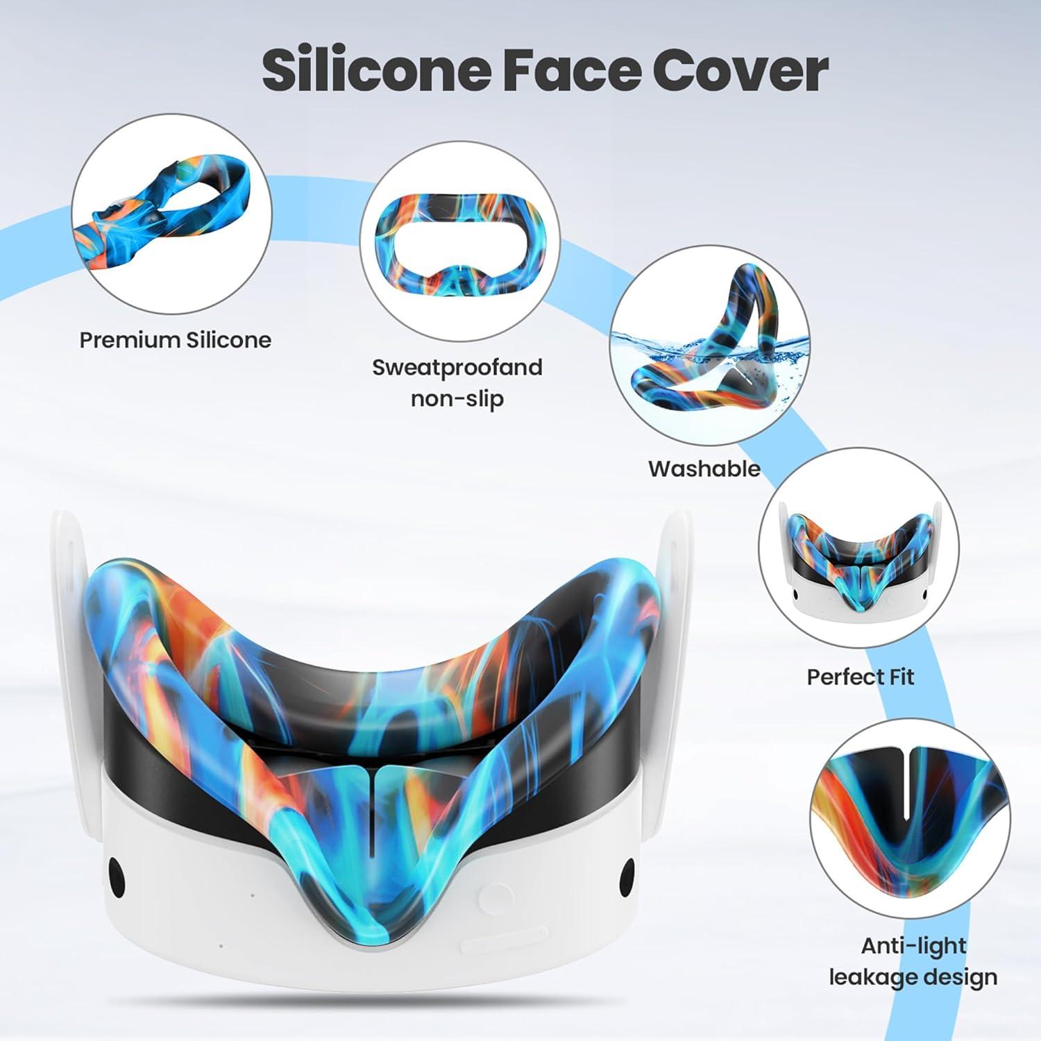 Accesorios Meta Quest 3S KANG YU - Cubiertas de Silicona