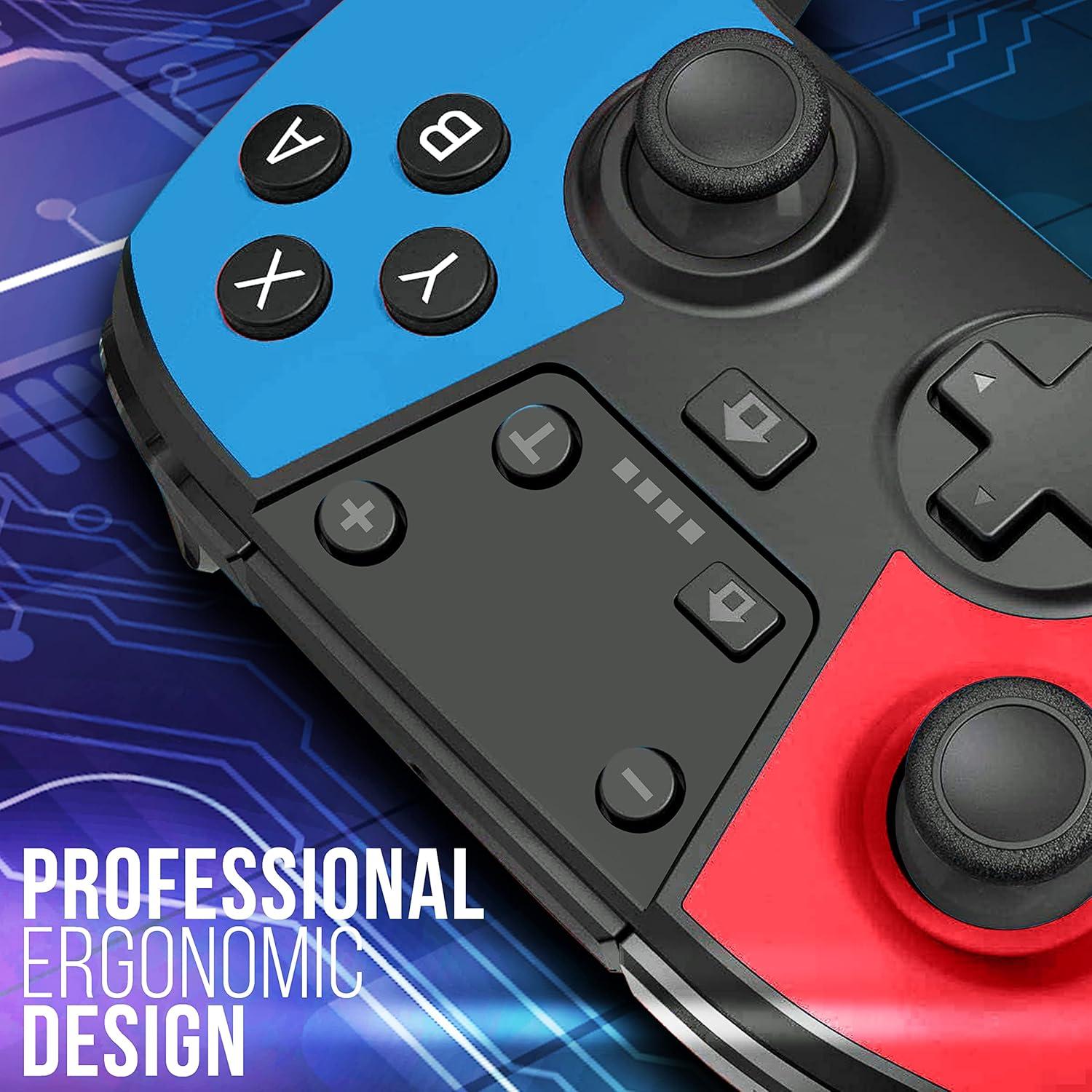 Controlador Inalámbrico Pyle para Consola Switch - Bluetooth 5.0, Doble Vibración, RGB