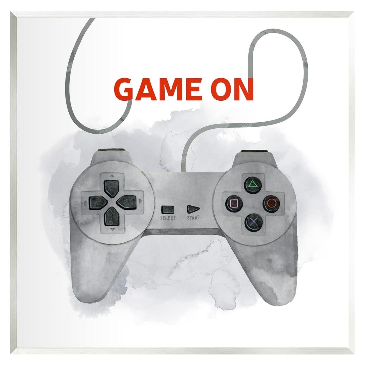 Placa de Pared Stupell Industries Joystick 30.48 cm Diseño Grace Popp