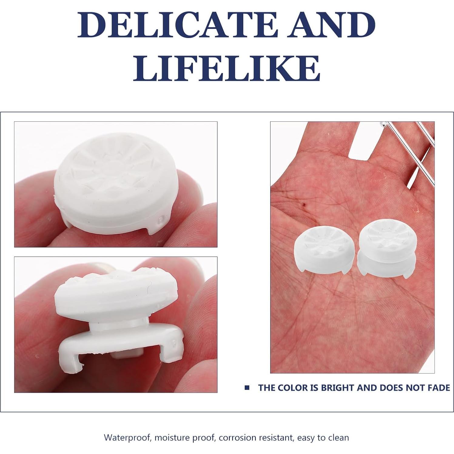 Cubiertas de Joystick HOMSFOU 2 Piezas Silicona Blanca