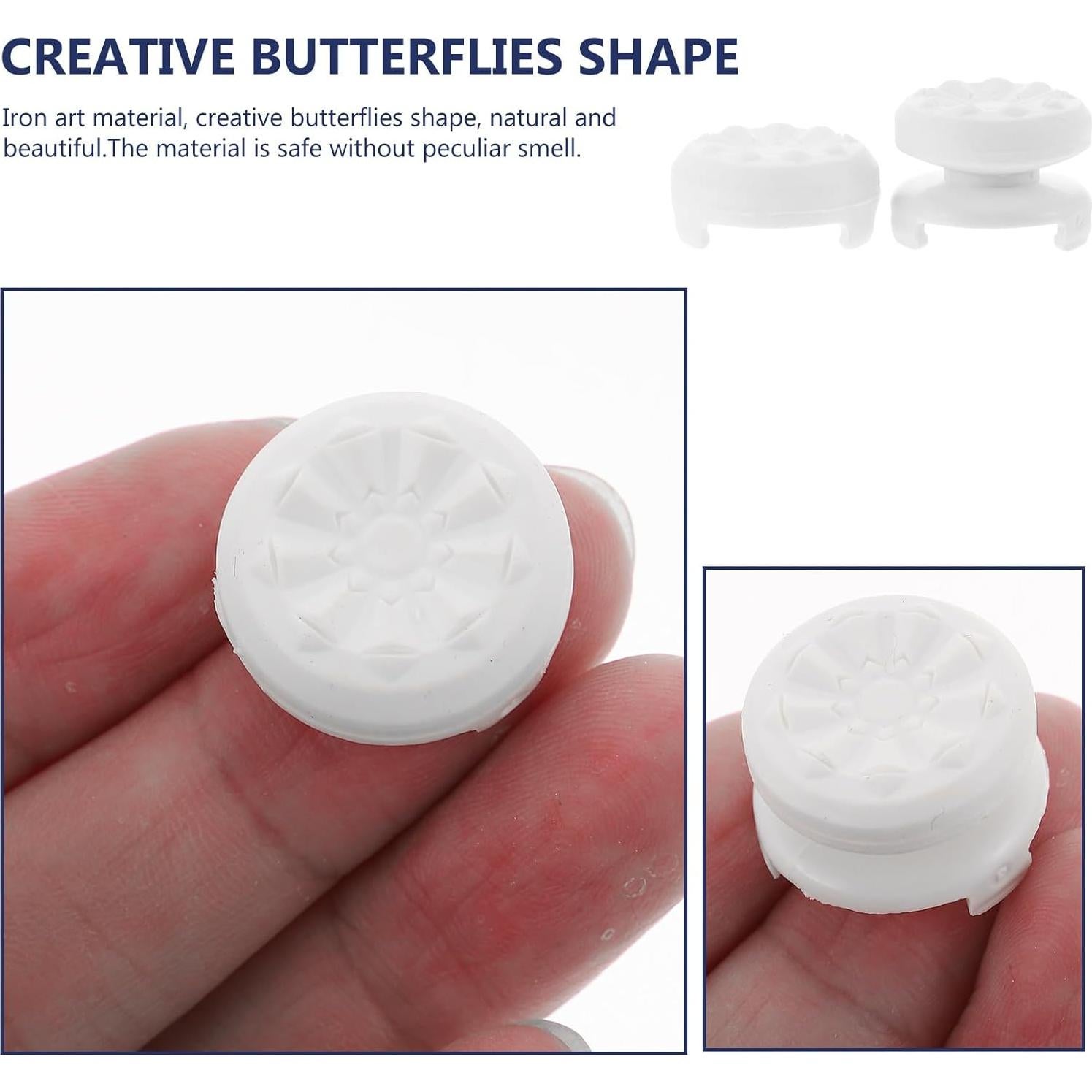 Cubiertas de Joystick HOMSFOU 2 Piezas Silicona Blanca