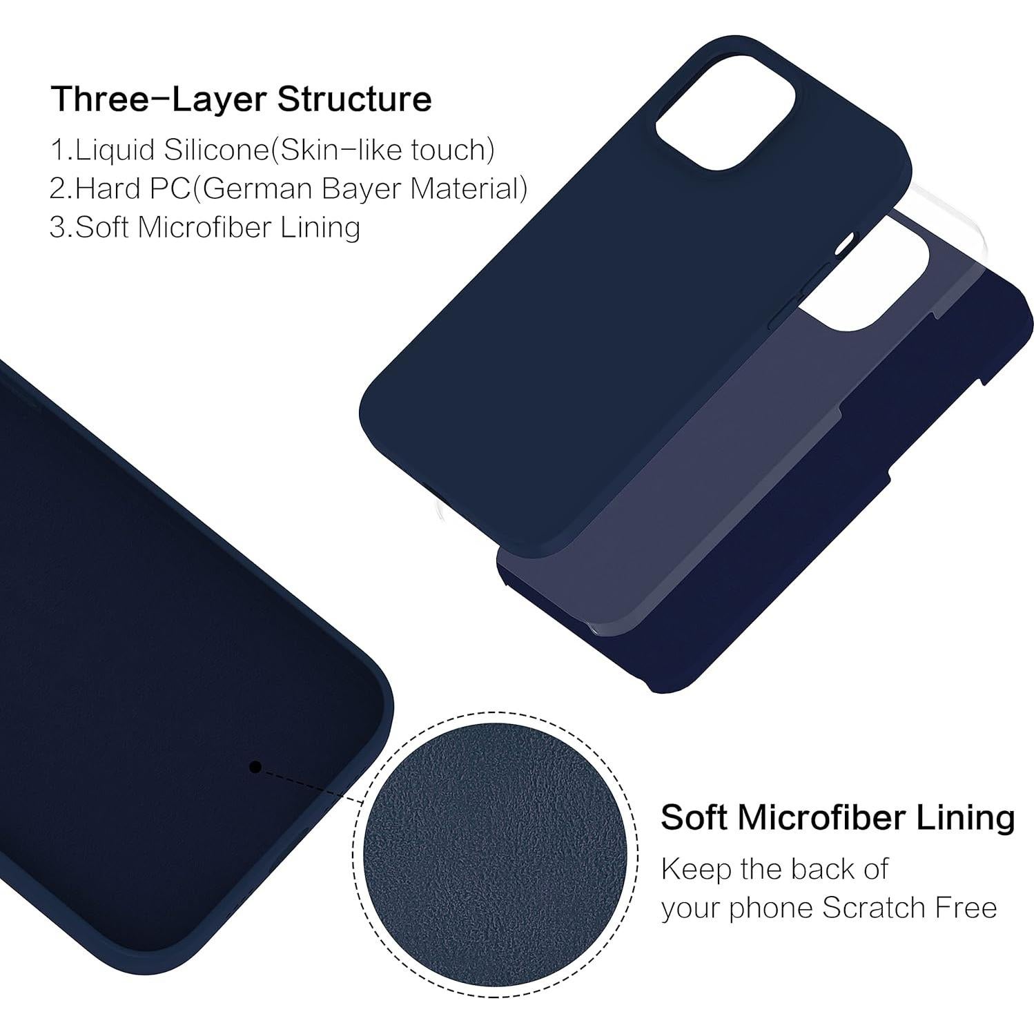 Funda MXX para iPhone 12 Pro Max - Silicona Azul Marino