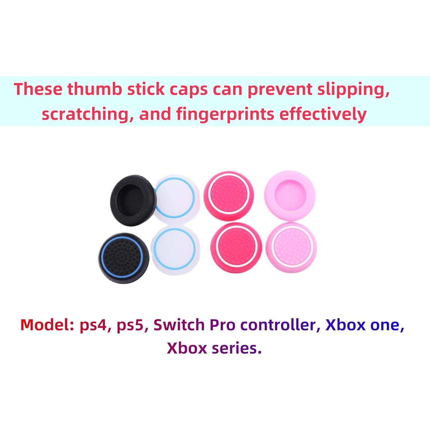 8 Tapas de Agarre de Pulgar Silicona VKQ PS5 PS4 Xbox Switch