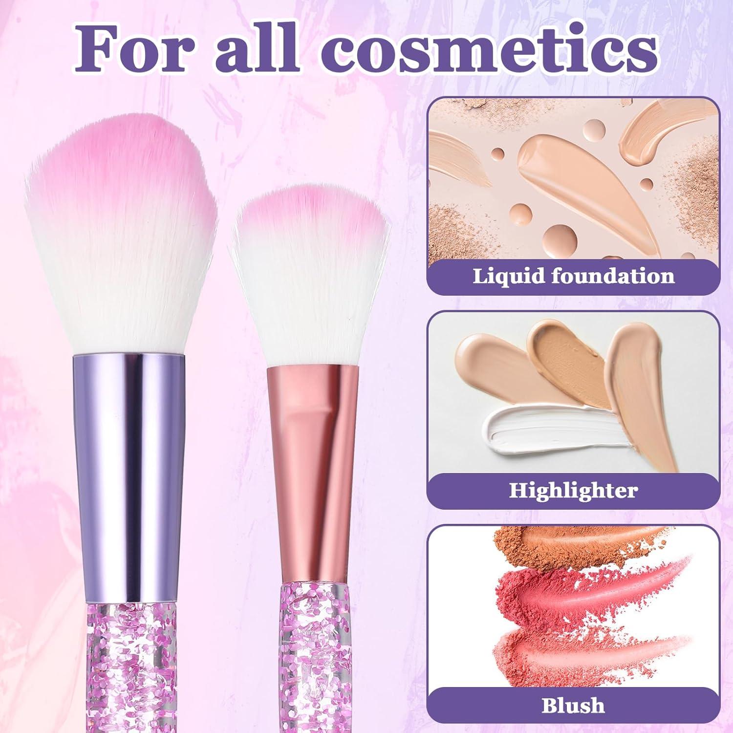 Juego de 15 Brochas de Maquillaje Rosa AOZUO 18 cm