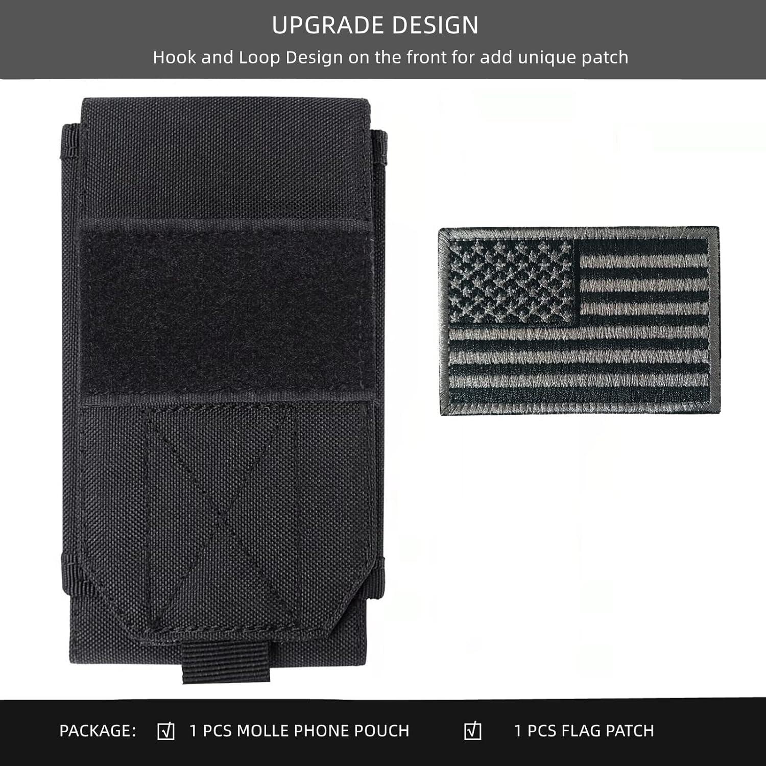 Funda Táctica Molle Negra Heyqie para iPhone y Samsung