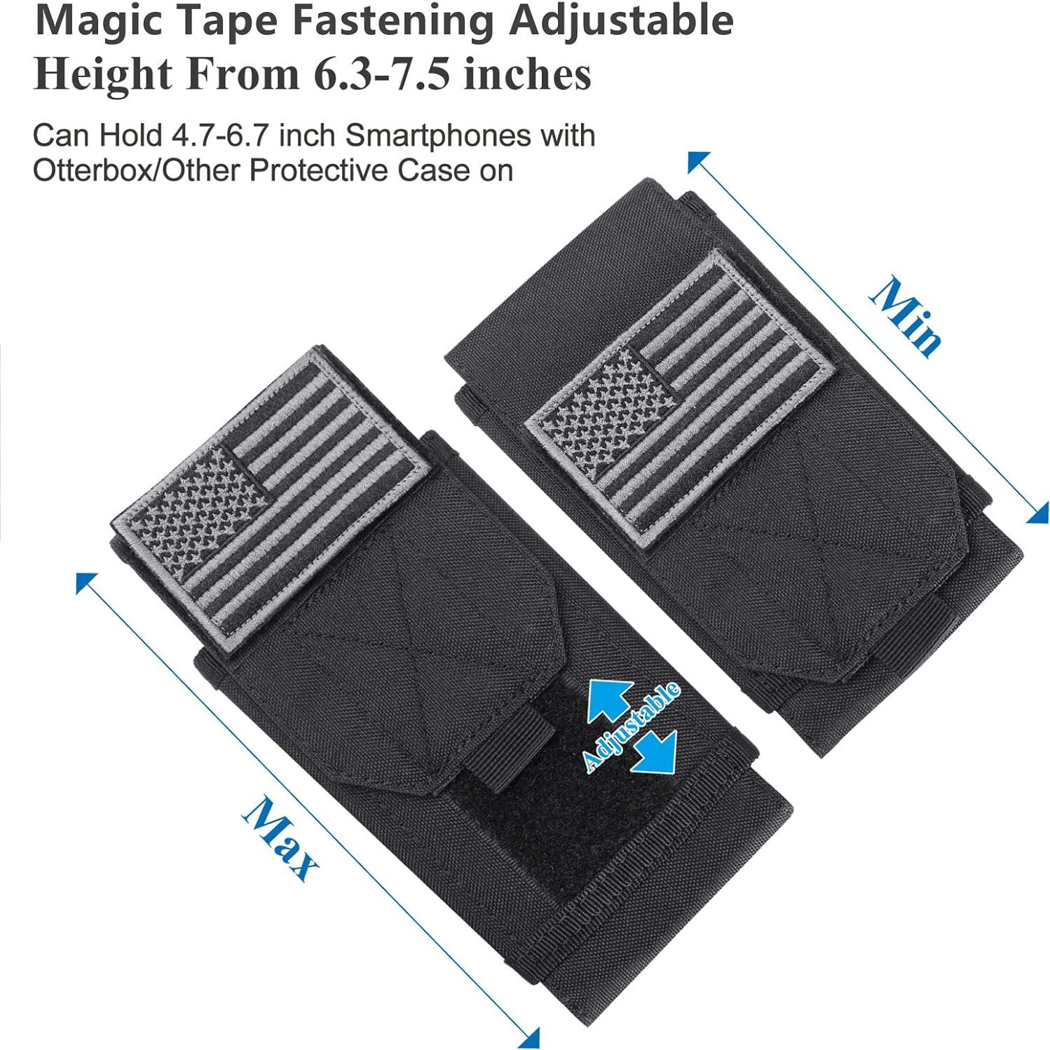 Funda Táctica Molle Negra Heyqie para iPhone y Samsung