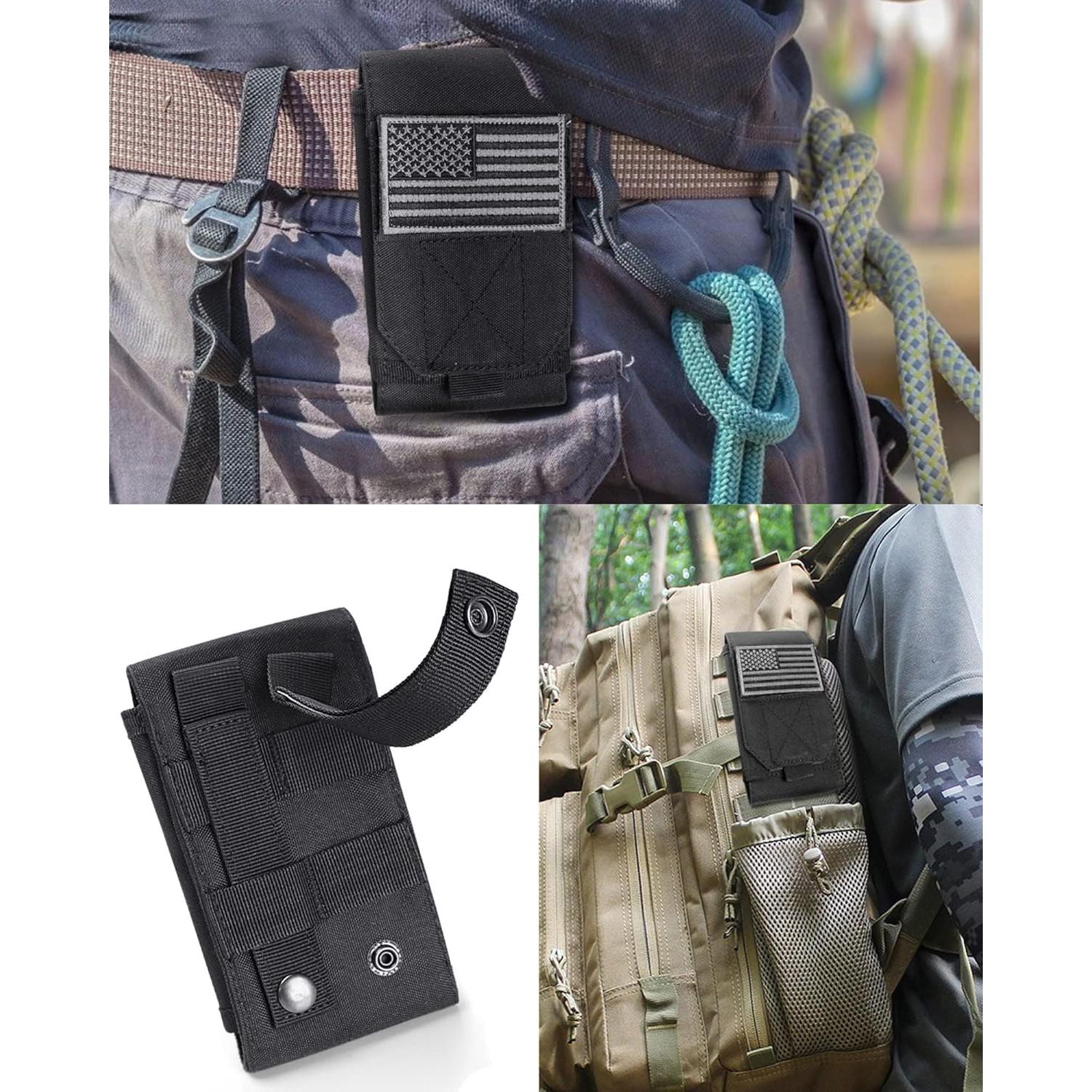 Funda Táctica Molle Negra Heyqie para iPhone y Samsung