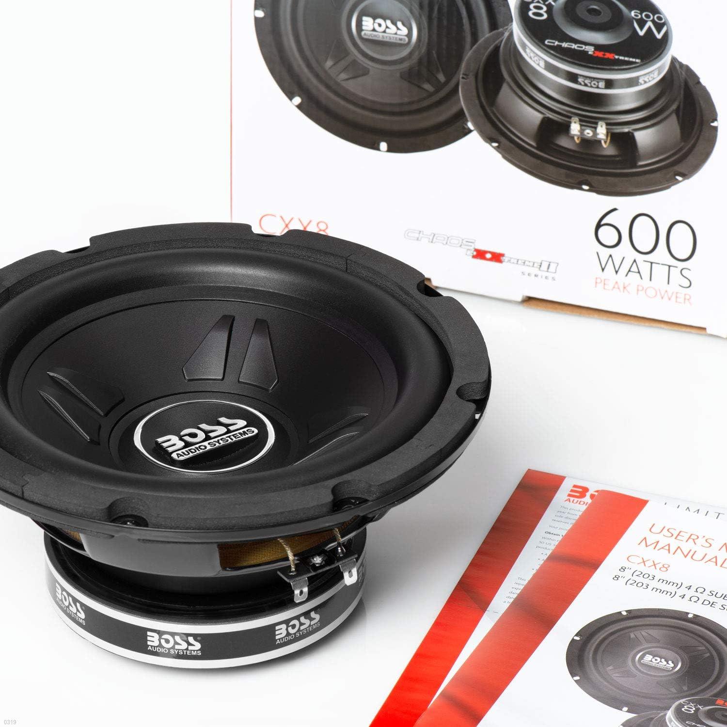 Subwoofer BOSS CXX8 8" 600W Bobina Simple 4 Ohmios