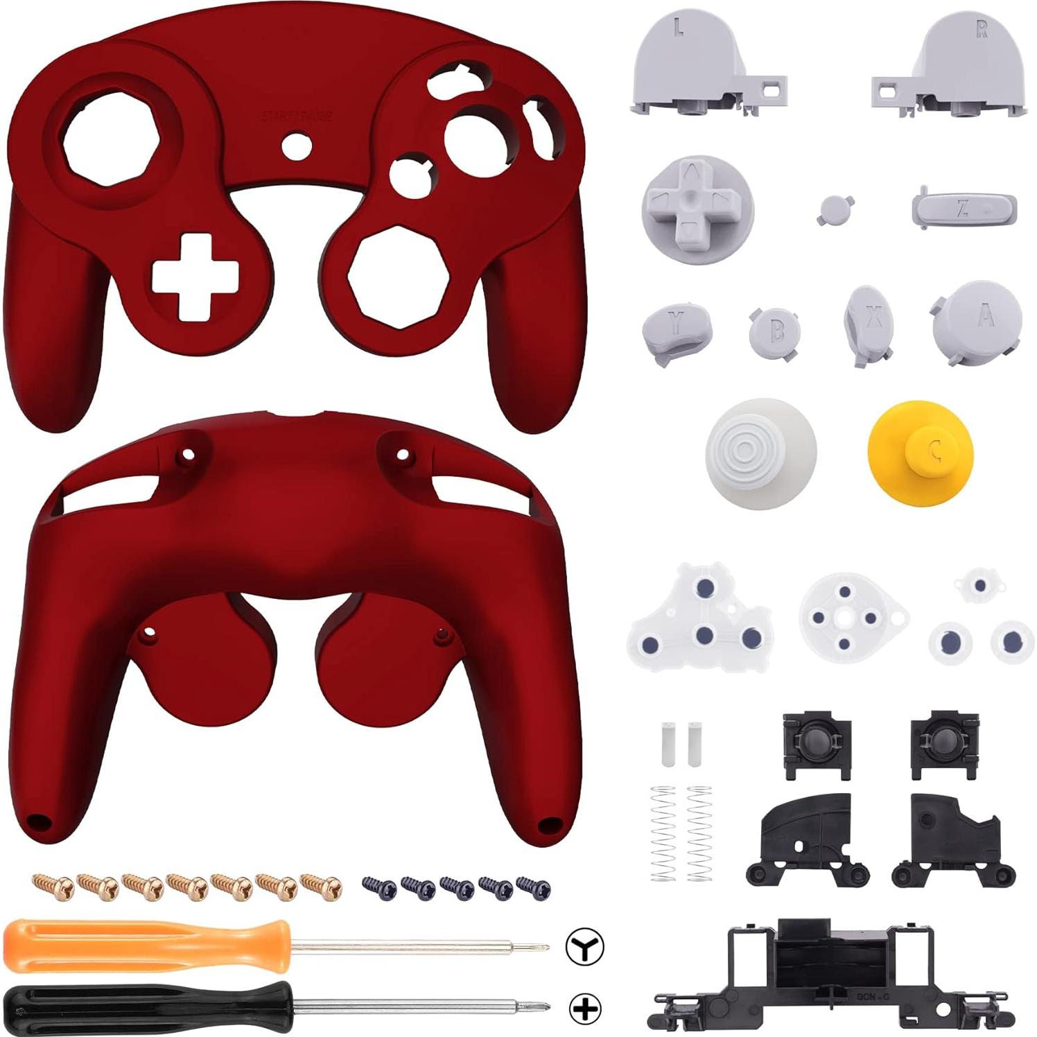 Carcasa eXtremeRate Rojo Escarlata para Controlador GameCube