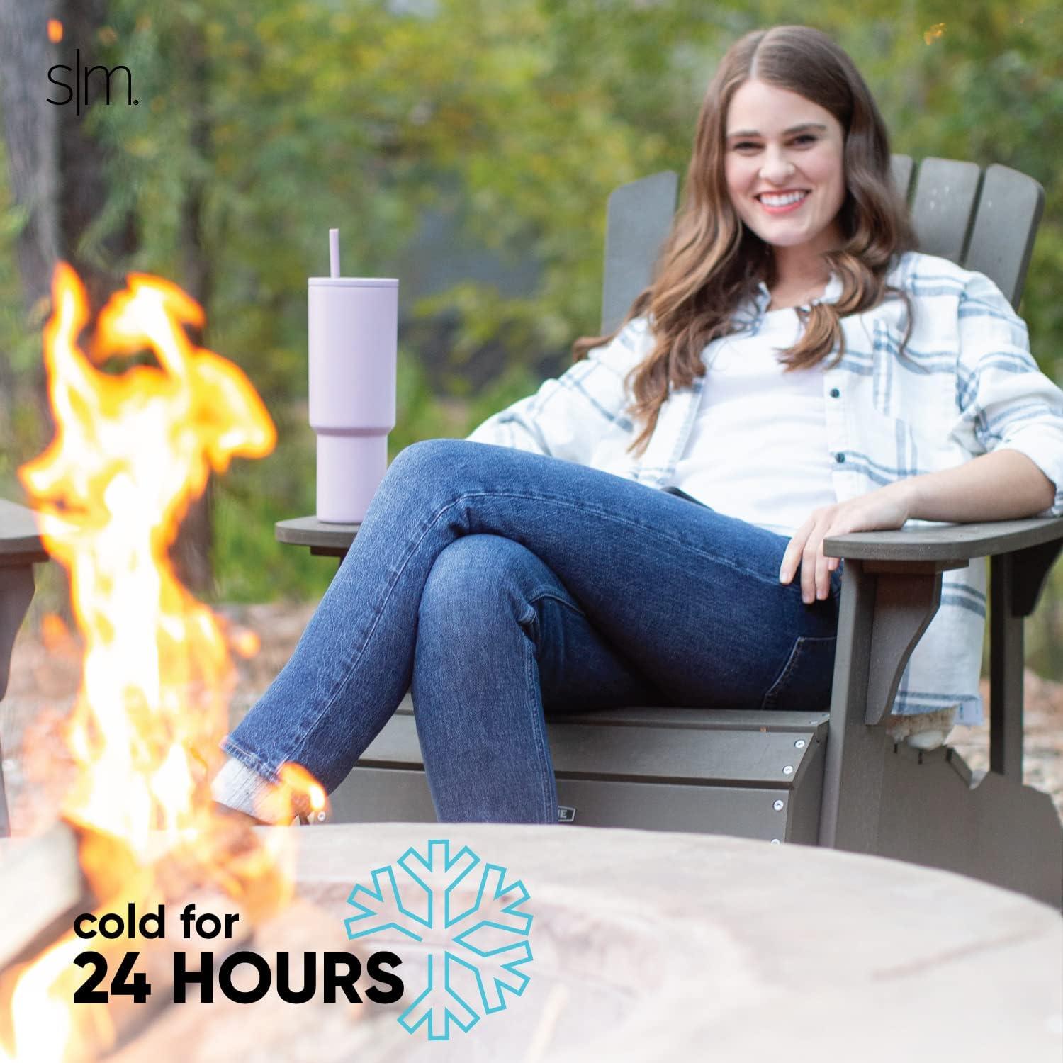 Vaso Tumbler Simple Modern 1.18 L con Asa y Tapa Popote