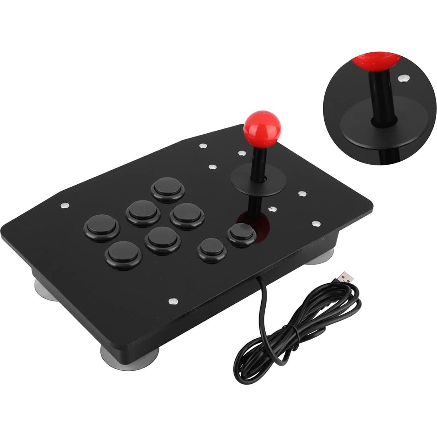 Controlador de Juego Jopwkuin Joystick USB con Ventosa 50mm
