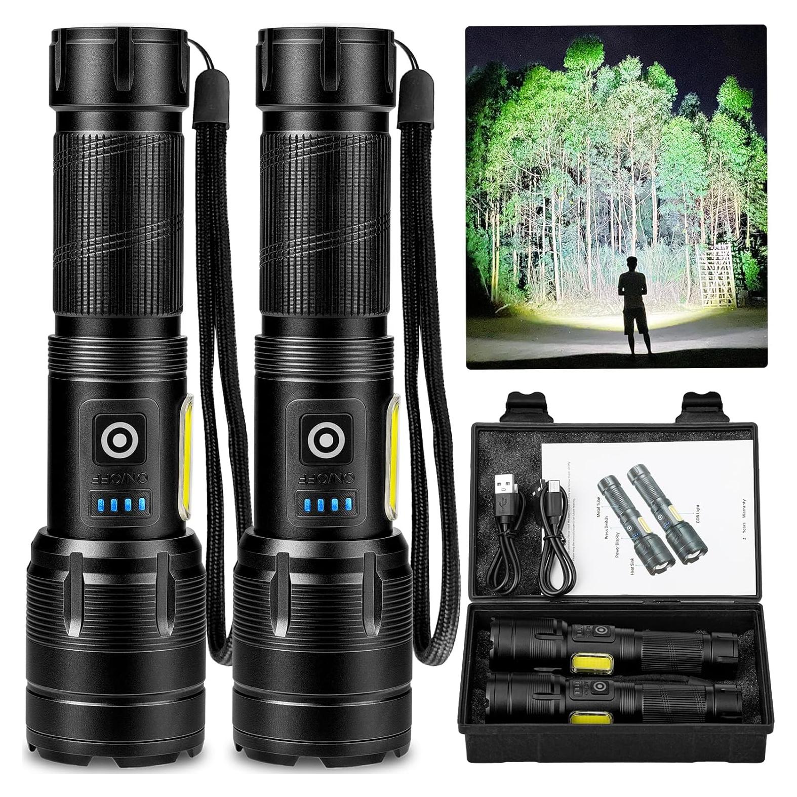 Linterna Recargable GDPLUS M007-COB 99000 Lúmenes LED Impermeable