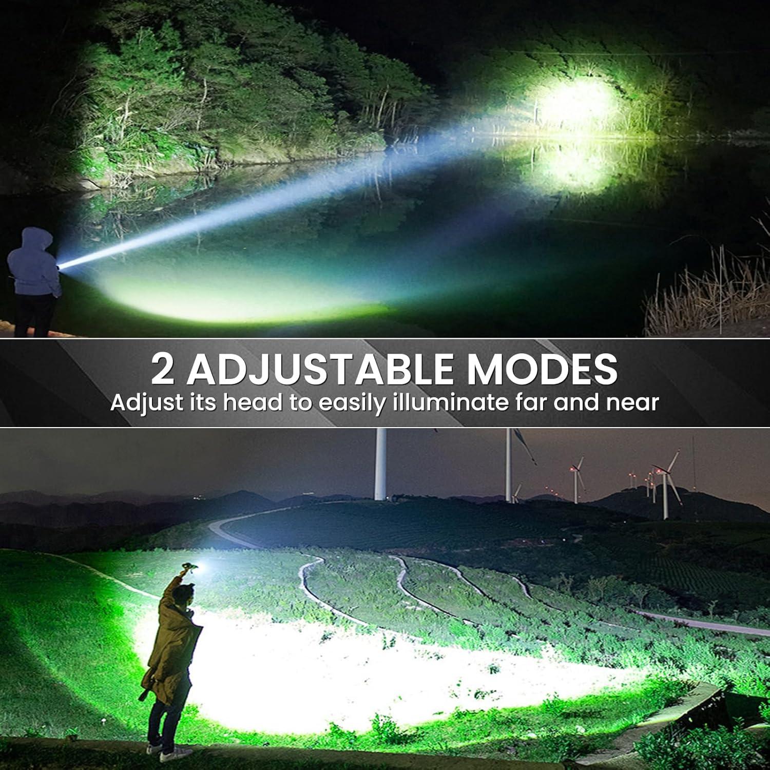 Linterna Recargable GDPLUS M007-COB 99000 Lúmenes LED Impermeable