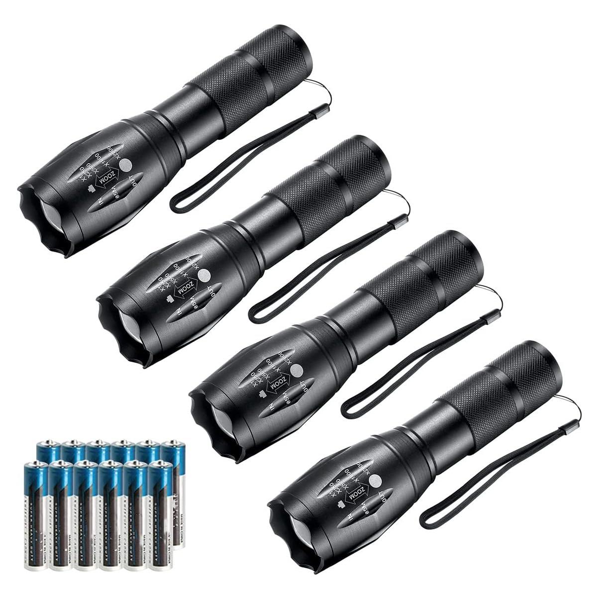 Linternas LED Whaply T6G-1 4 Pack 1000 Lúmenes a Prueba de Agua