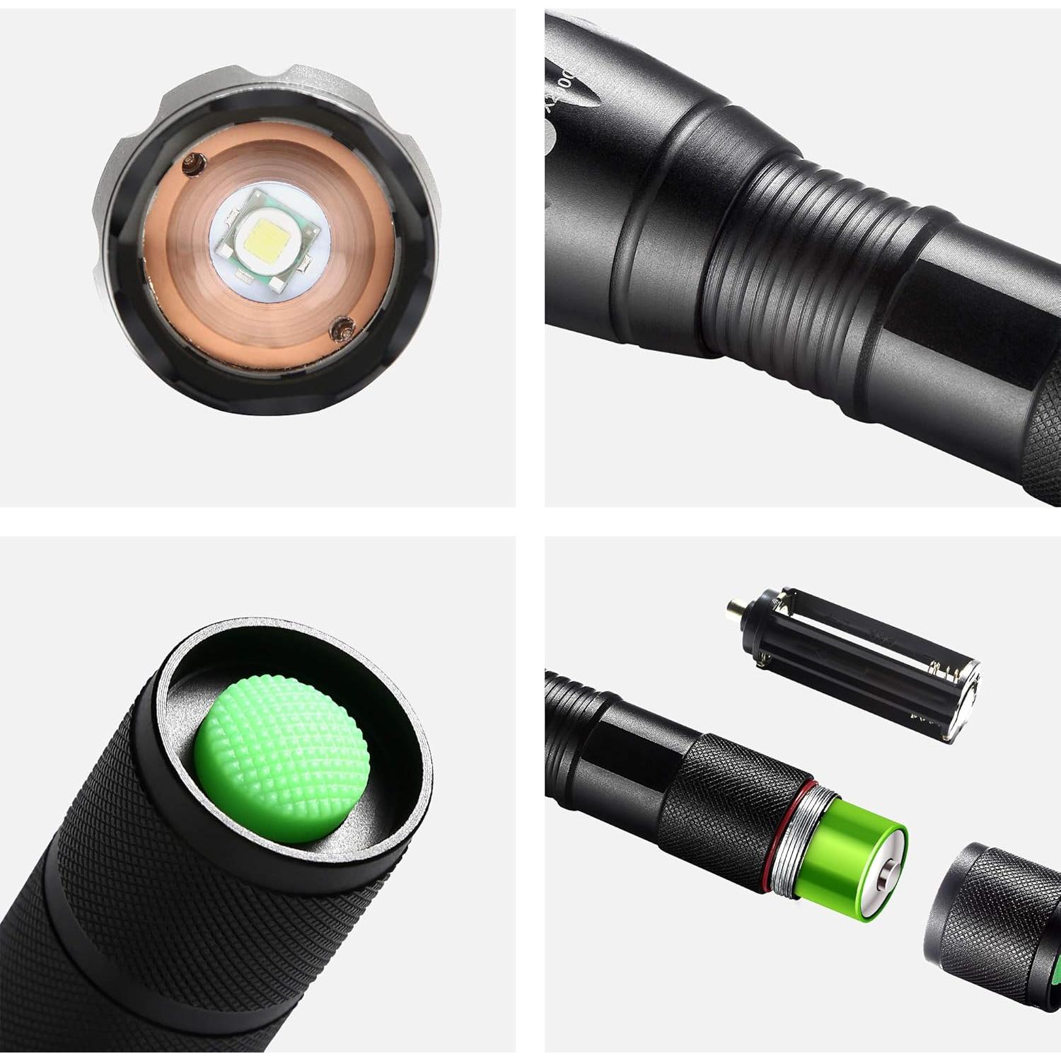 Linternas LED Whaply T6G-1 4 Pack 1000 Lúmenes a Prueba de Agua