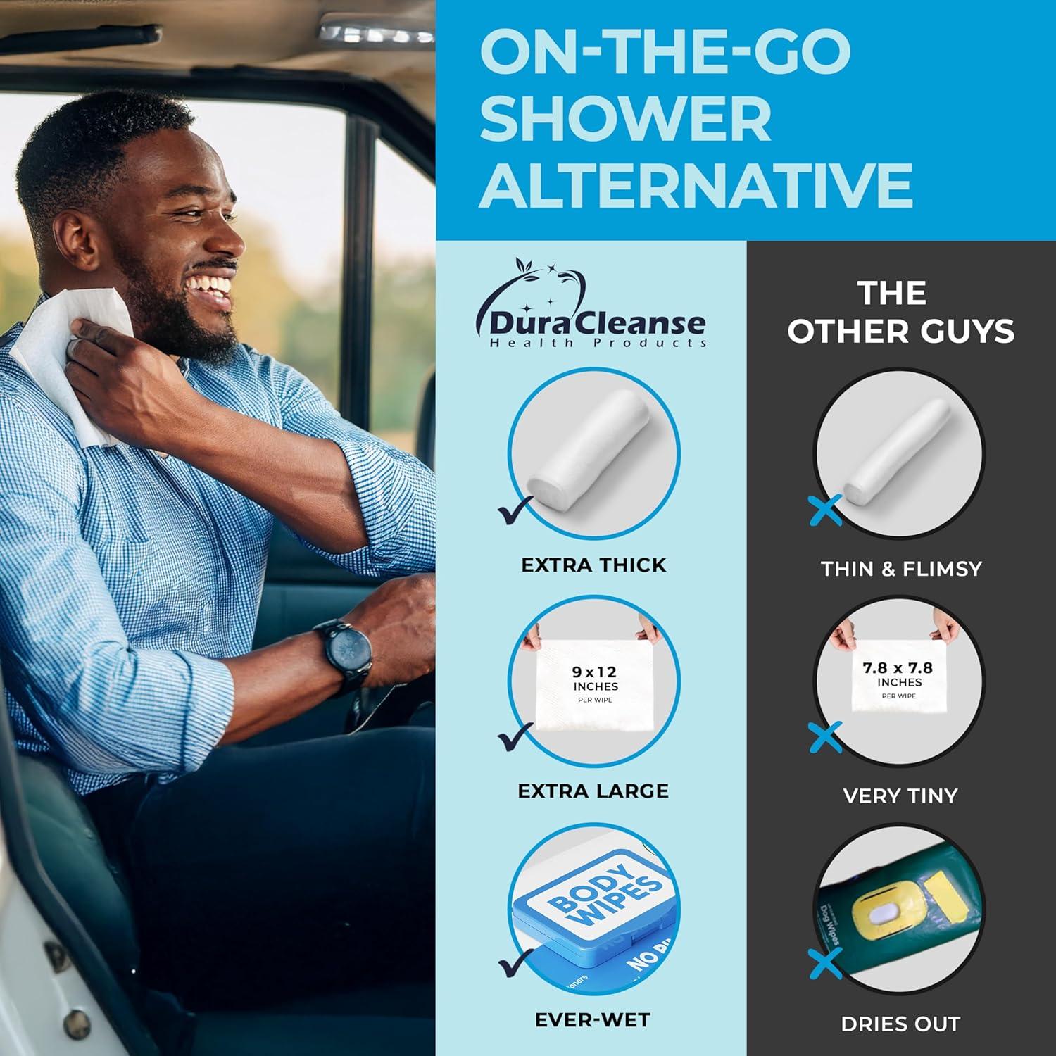 Toallitas Corporales XL Duracleanse 50 Pzas + 4 Viaje