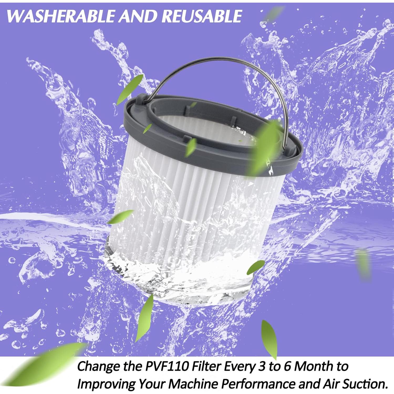 Filtro PVF110 Pulluty para Aspiradora Black & Decker 4 Pzas