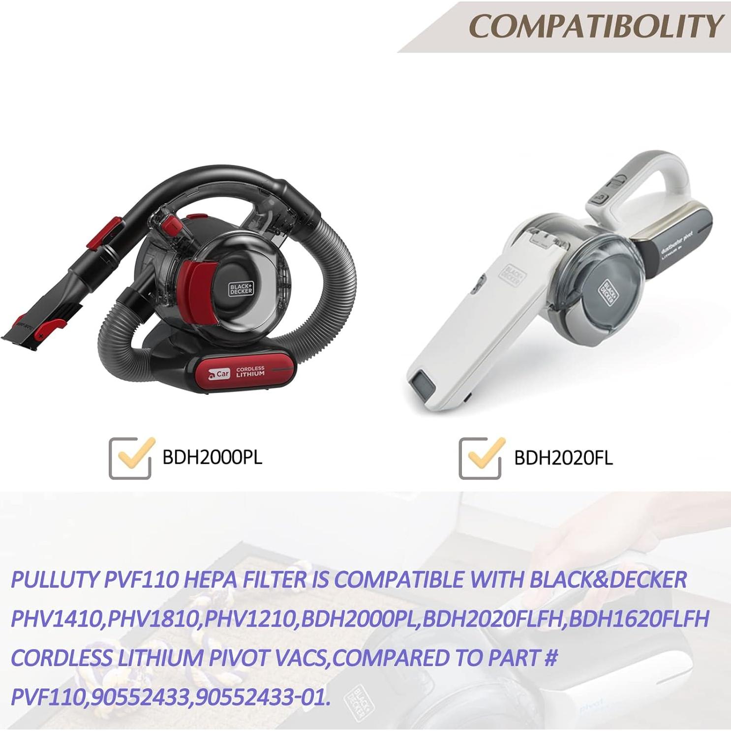 Filtro PVF110 Pulluty para Aspiradora Black & Decker 4 Pzas