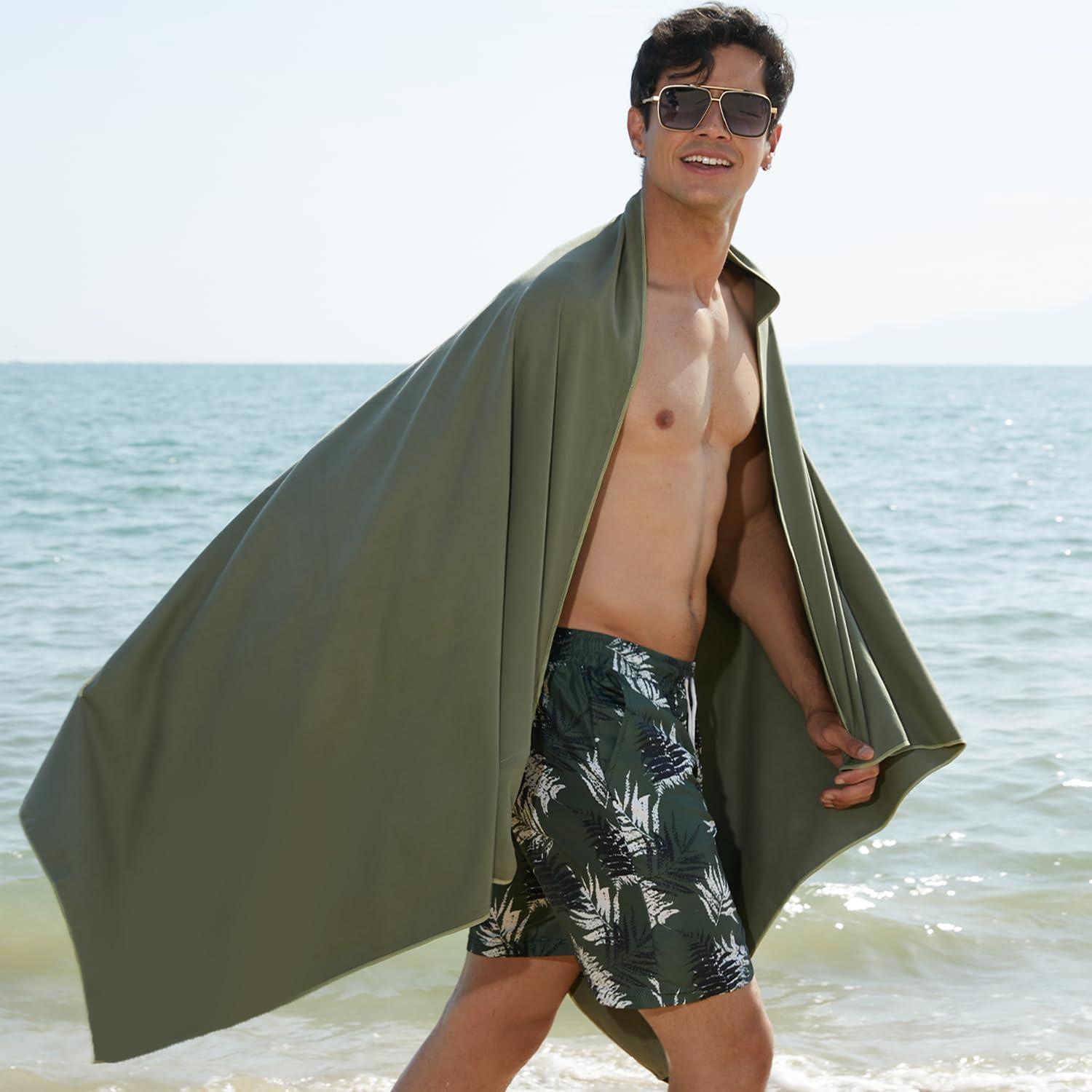 Toalla de Microfibra Rainleaf 182x101 cm Verde Manzana