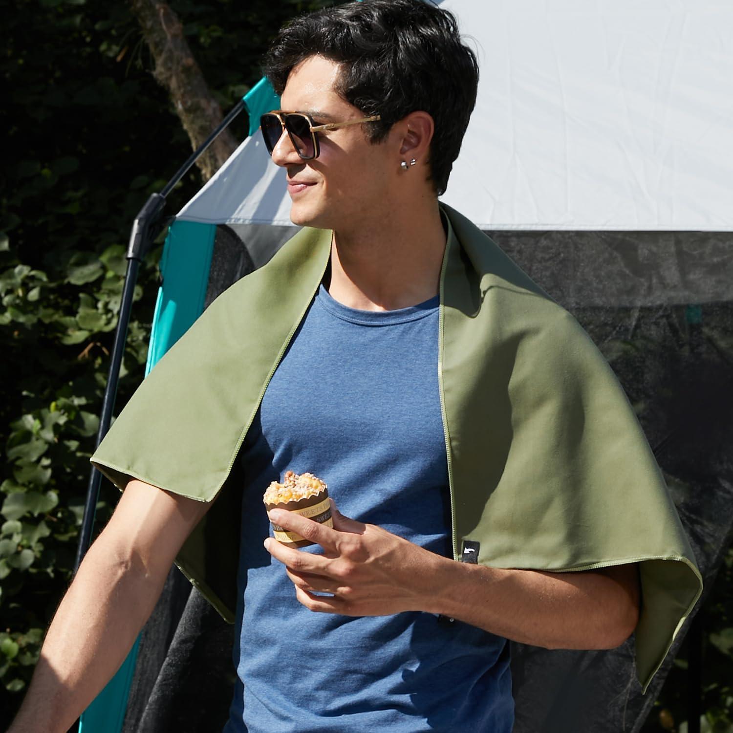 Toalla de Microfibra Rainleaf 182x101 cm Verde Manzana