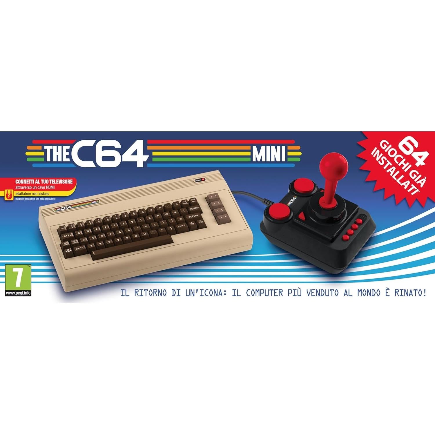 Consola Retro Commodore 64 Mini con Joystick y 64 Juegos