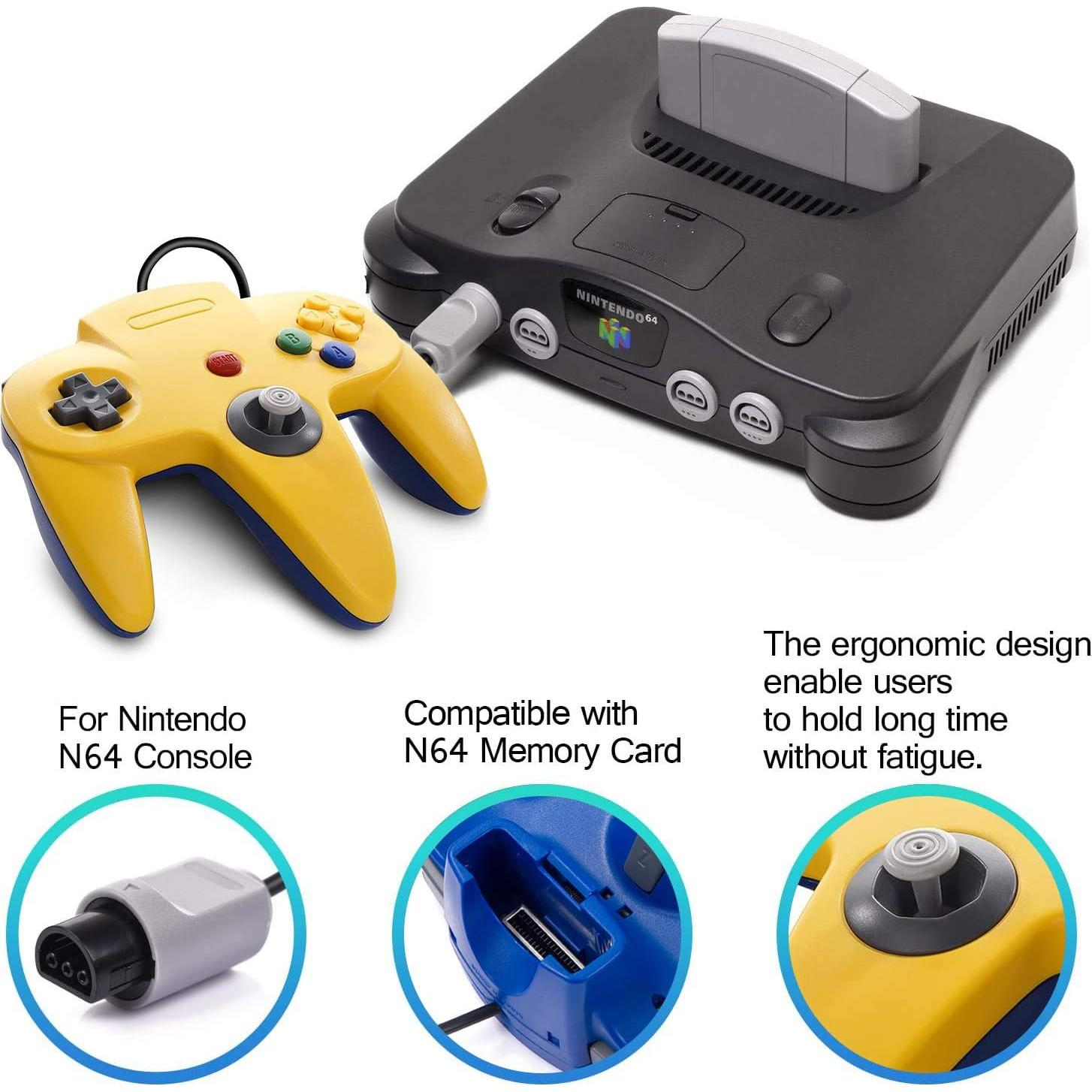 Controlador N64 miadore Amarillo y Azul para Consola