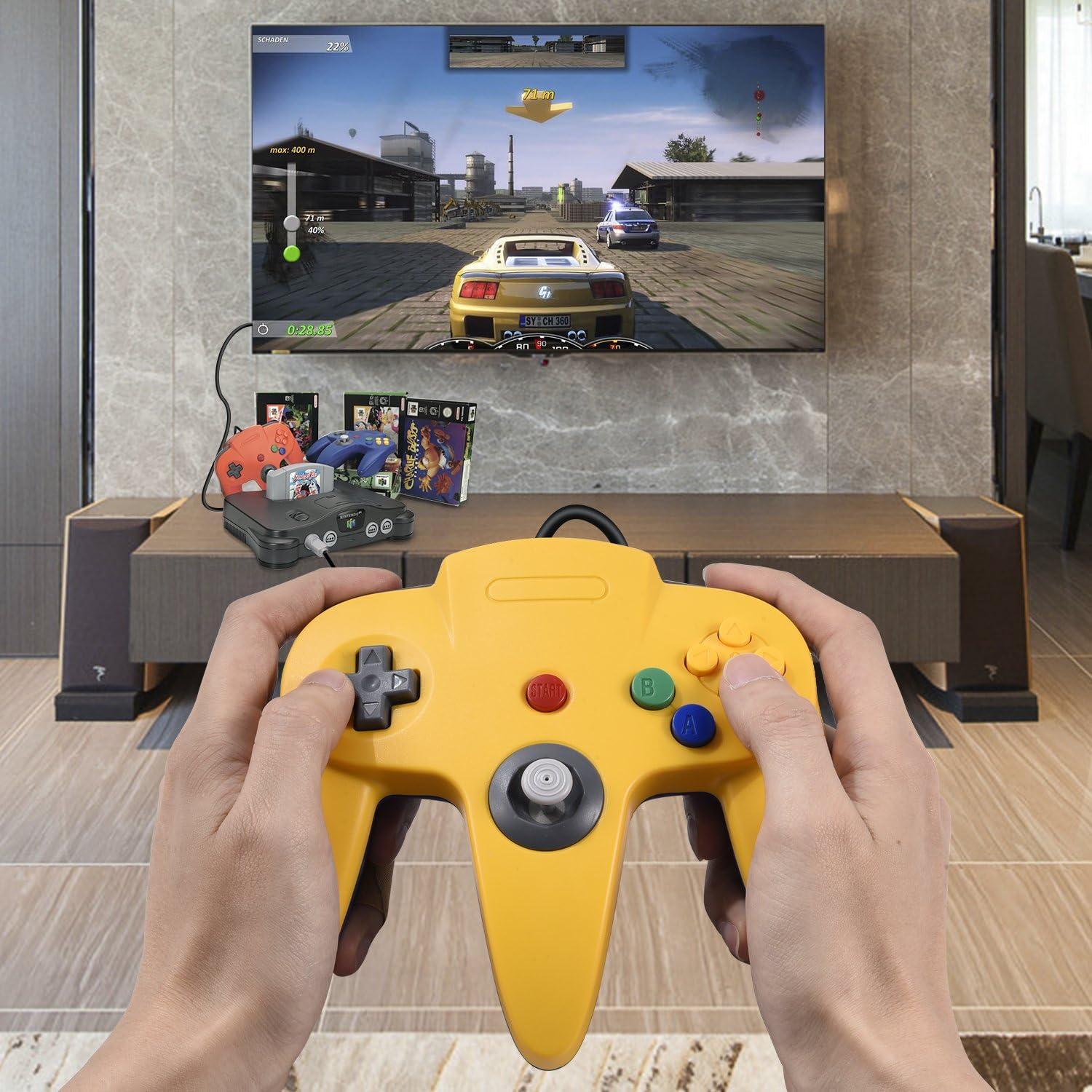 Controlador N64 miadore Amarillo y Azul para Consola