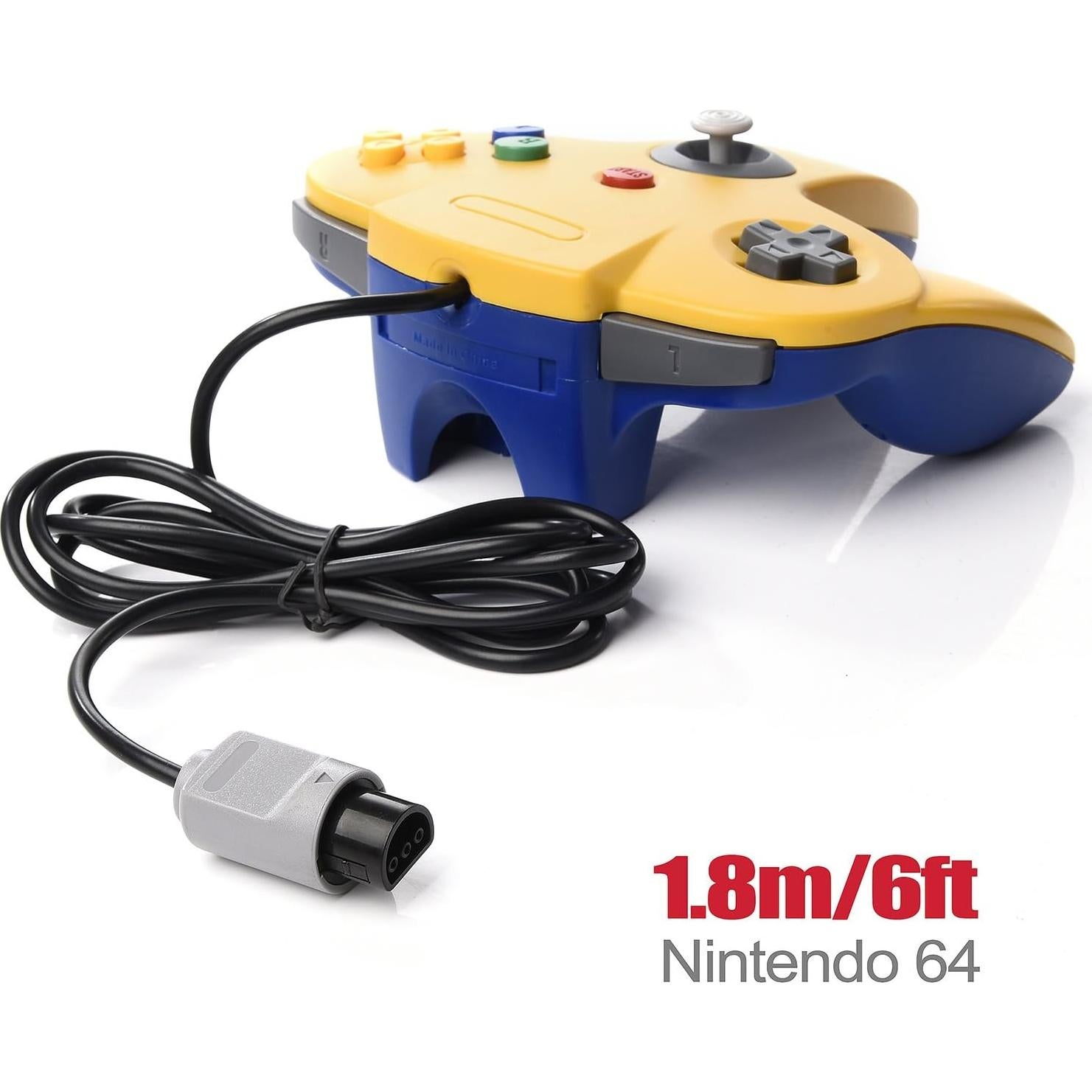 Controlador N64 miadore Amarillo y Azul para Consola