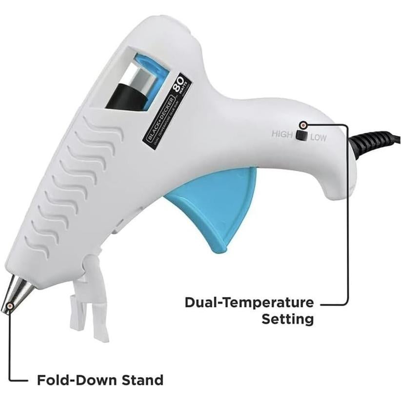 Pistola de Pegamento Caliente BLACK+DECKER BDHT70001 Blanca