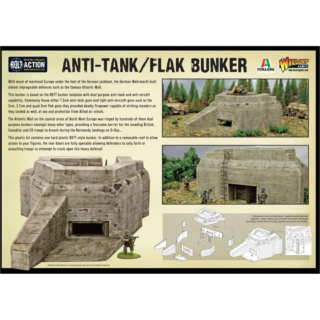 Bunker Flak R677 Warlord 1:56 WWII Modelo Plástico
