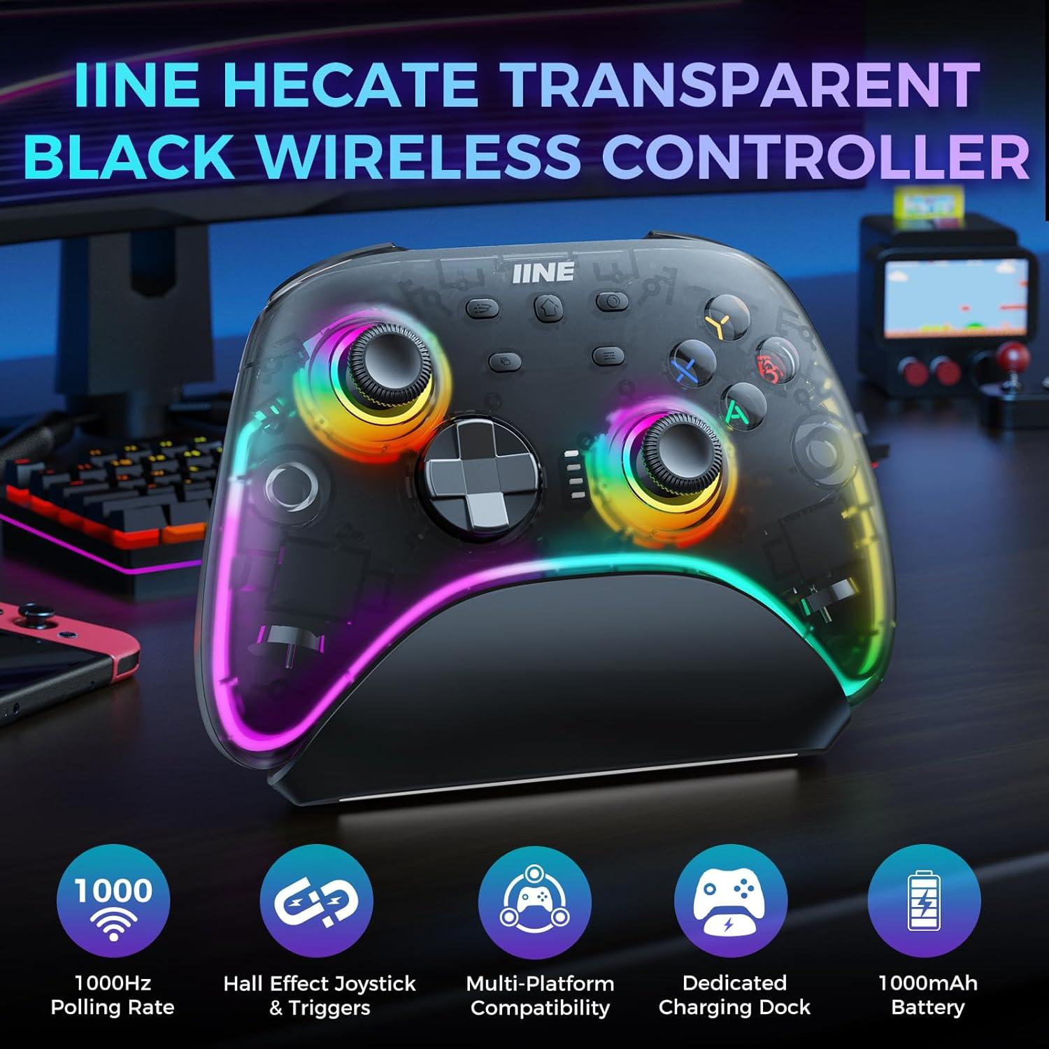 Controlador Inalámbrico Weutop Pro con Base de Carga y RGB