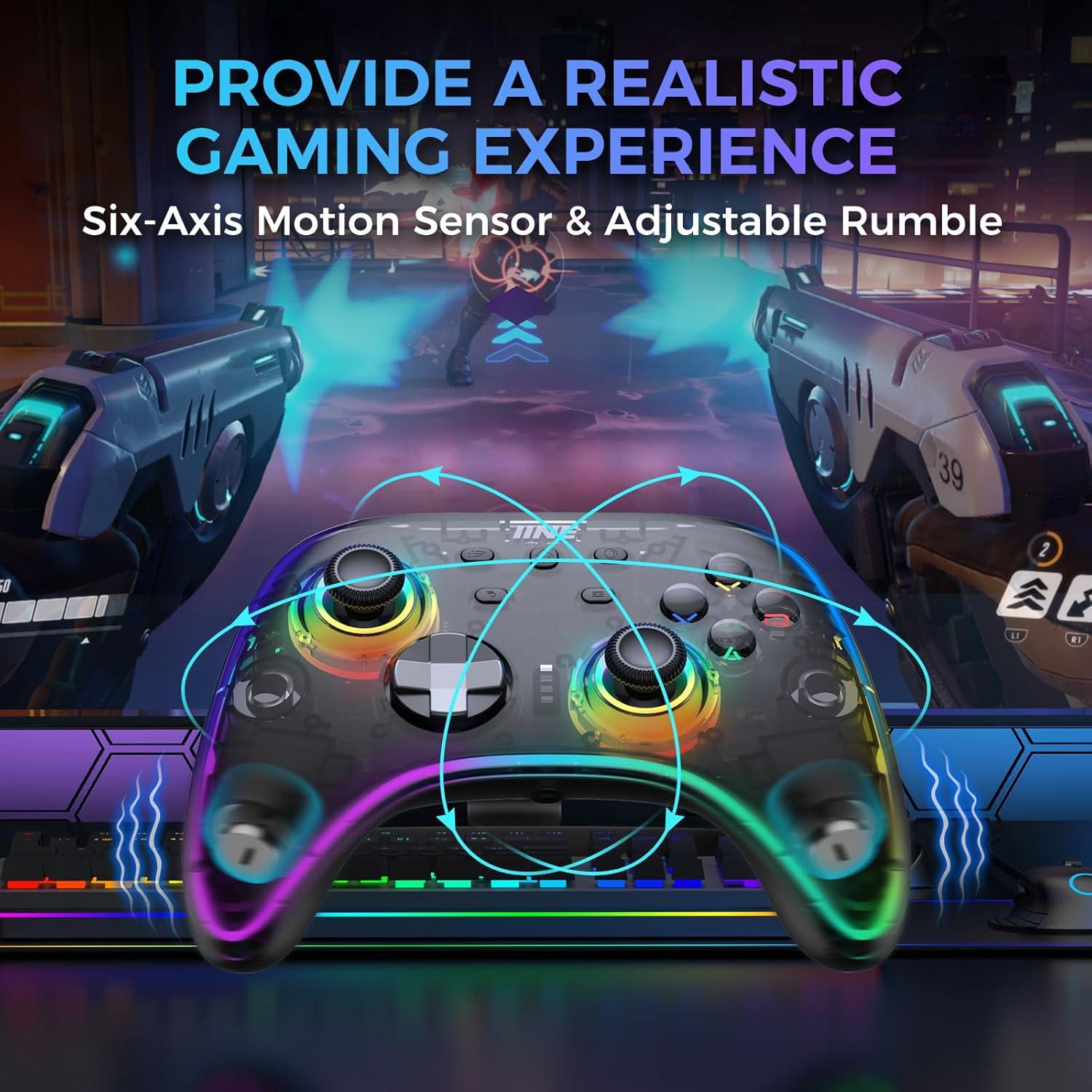 Controlador Inalámbrico Weutop Pro con Base de Carga y RGB