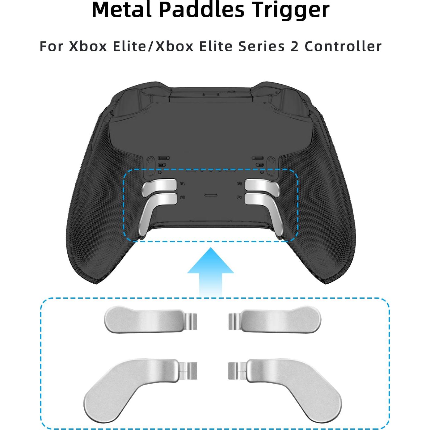 Palancas de Metal Mcbazel para Xbox Elite 2 - 4 Pcs Plata