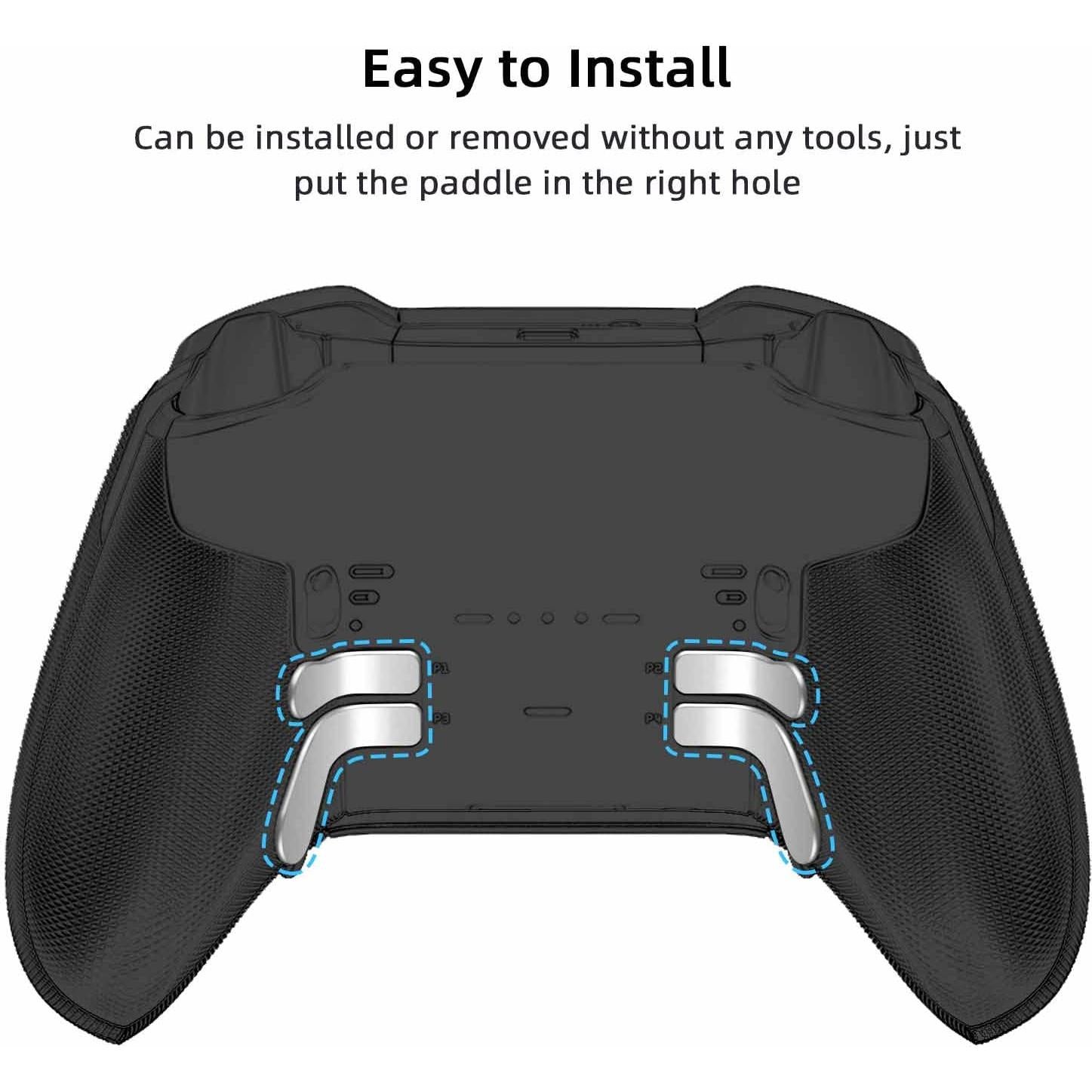 Palancas de Metal Mcbazel para Xbox Elite 2 - 4 Pcs Plata