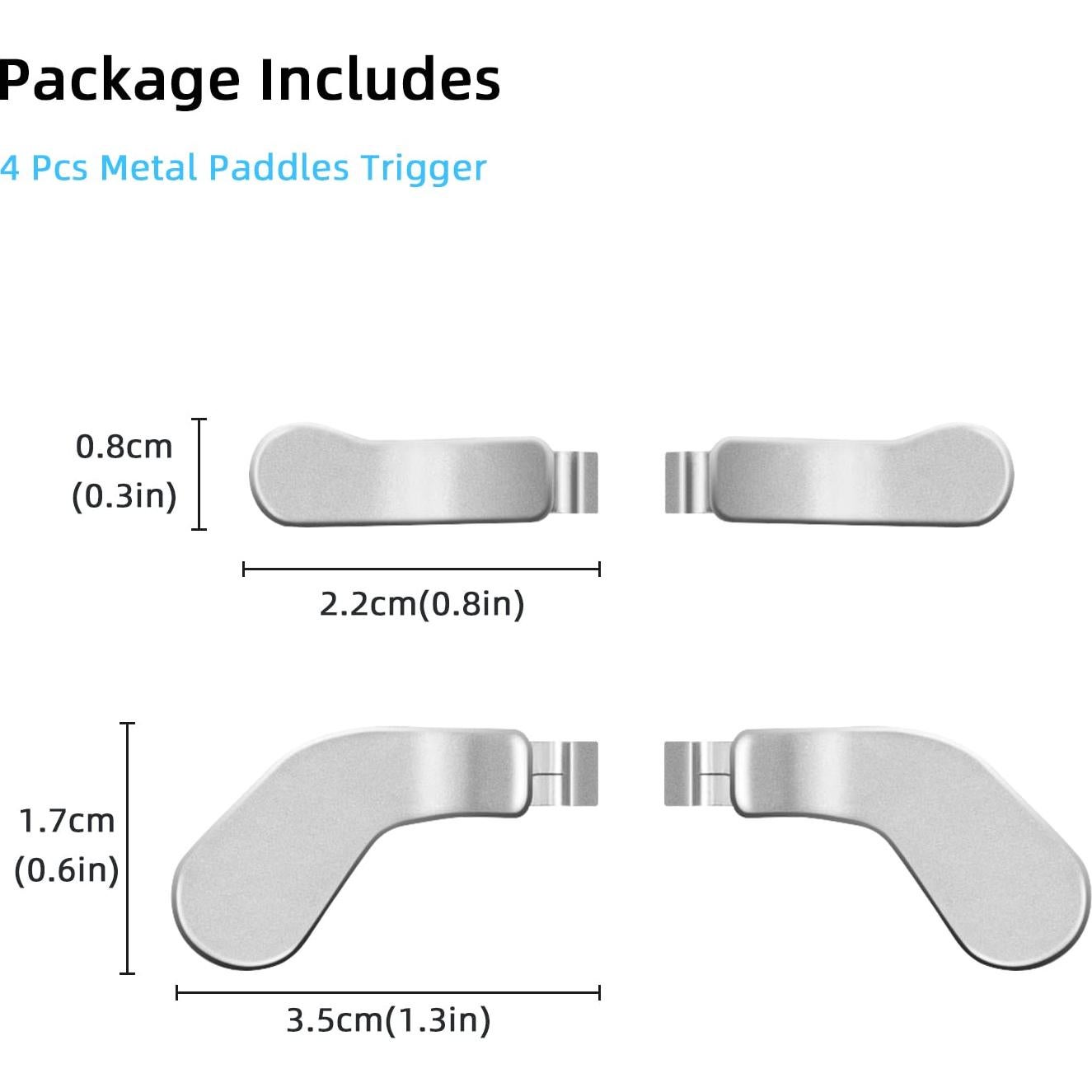Palancas de Metal Mcbazel para Xbox Elite 2 - 4 Pcs Plata