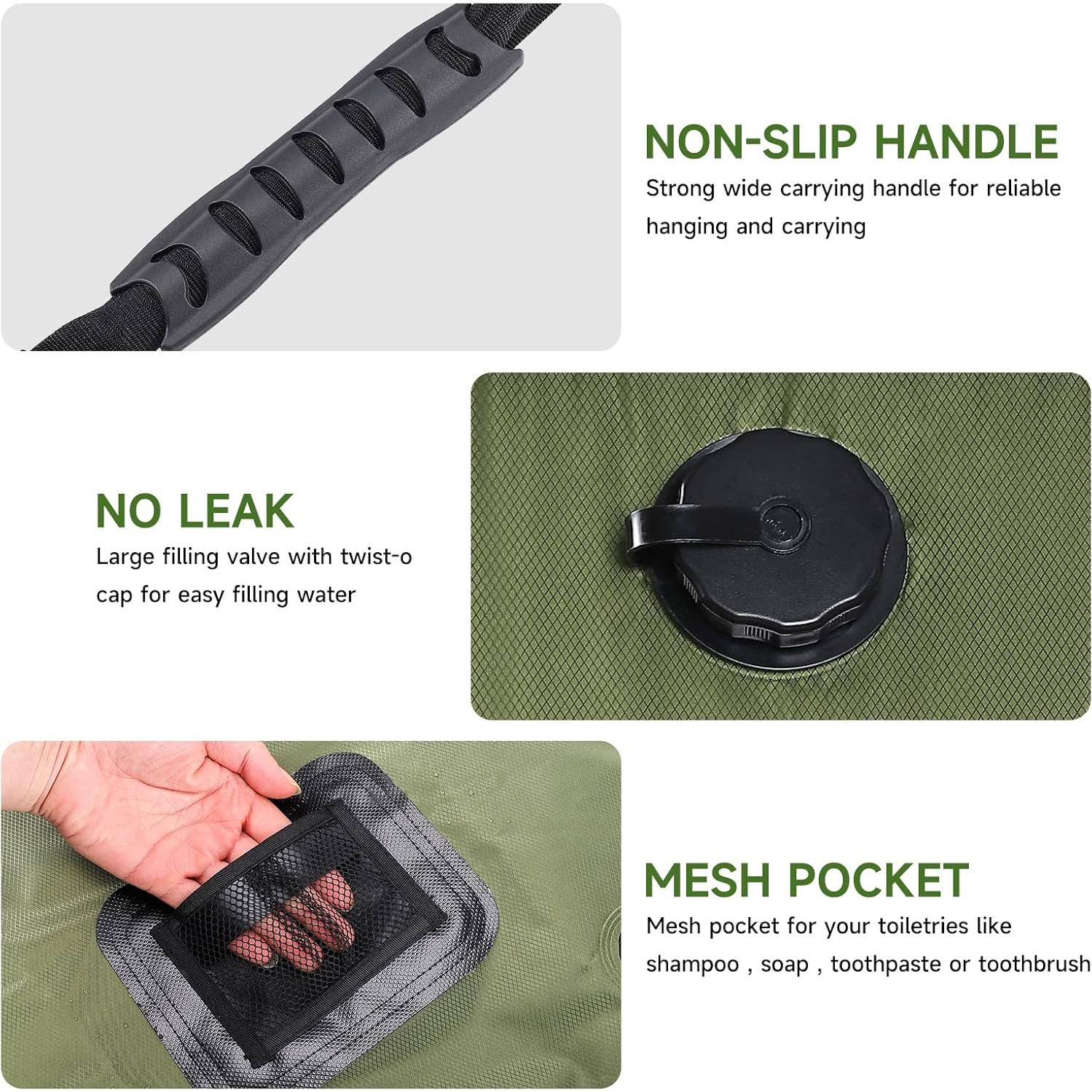 Bolsa de Ducha Solar Unniweei 20L Compacta para Camping