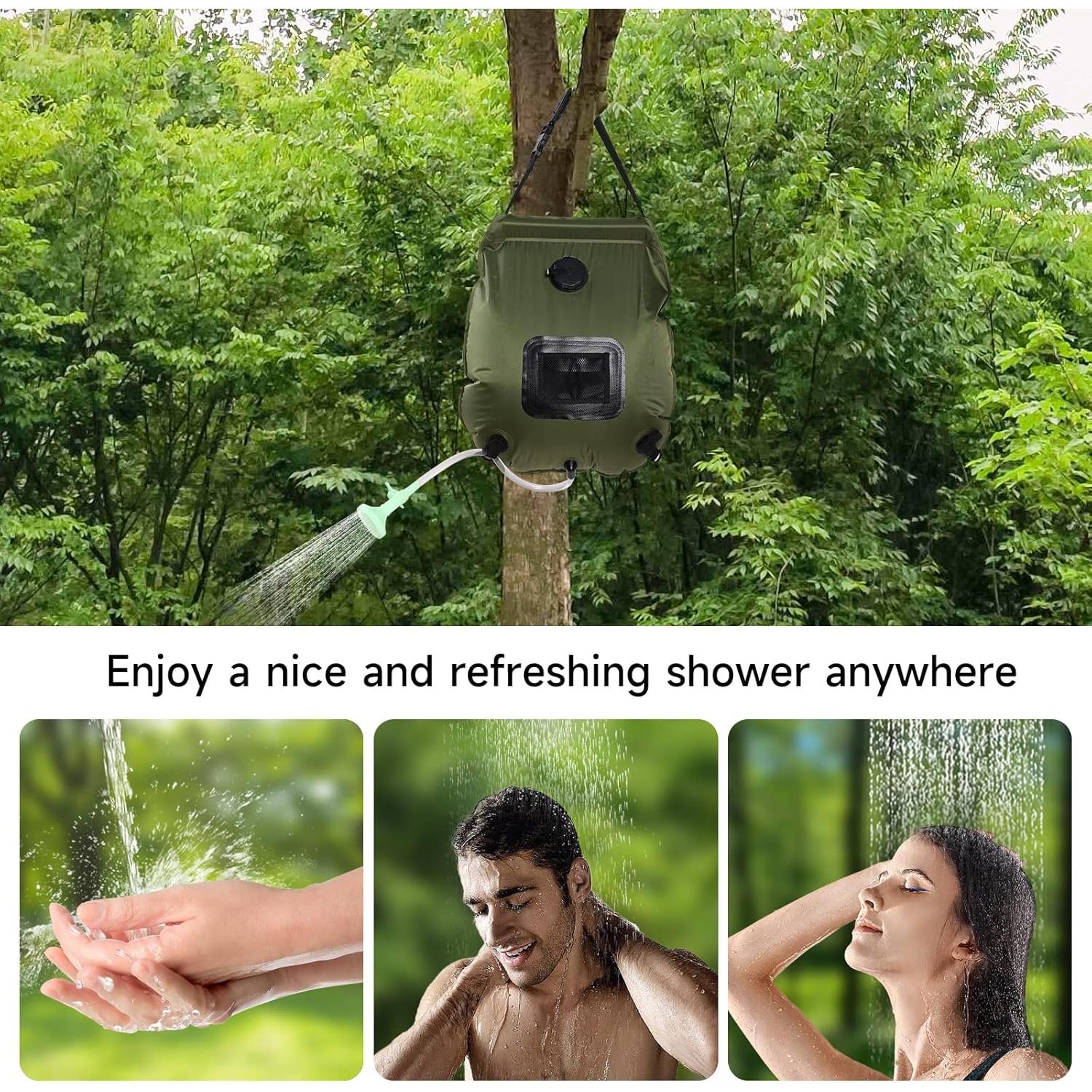 Bolsa de Ducha Solar Unniweei 20L Compacta para Camping