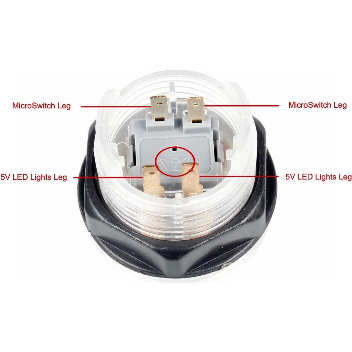 Botones LED Arcade EG STARTS 30mm 5V Iluminados DIY