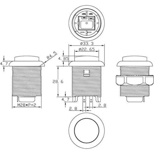 Botones LED Arcade EG STARTS 30mm 5V Iluminados DIY