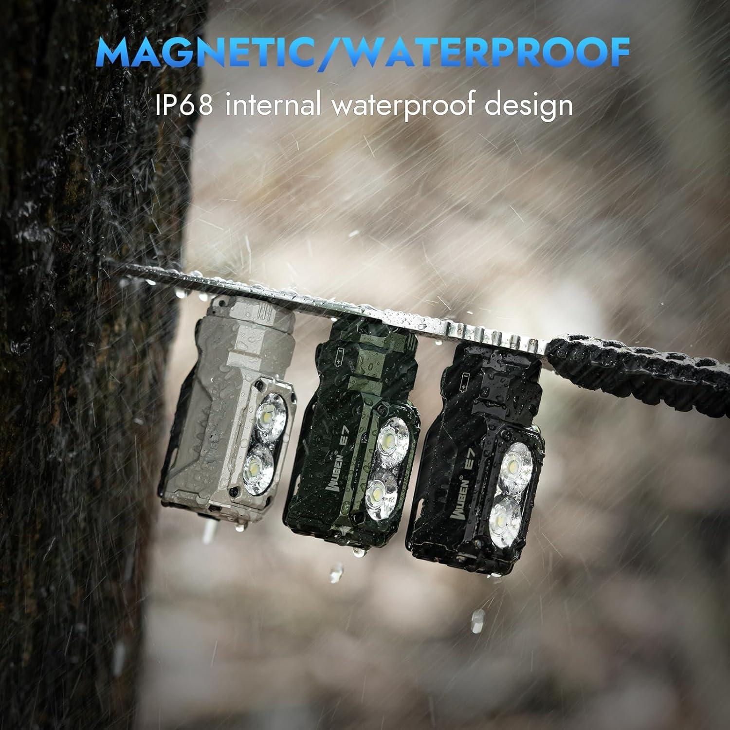 Linterna WUBEN E7 Recargable 1800 Lúmenes IP68 Negra